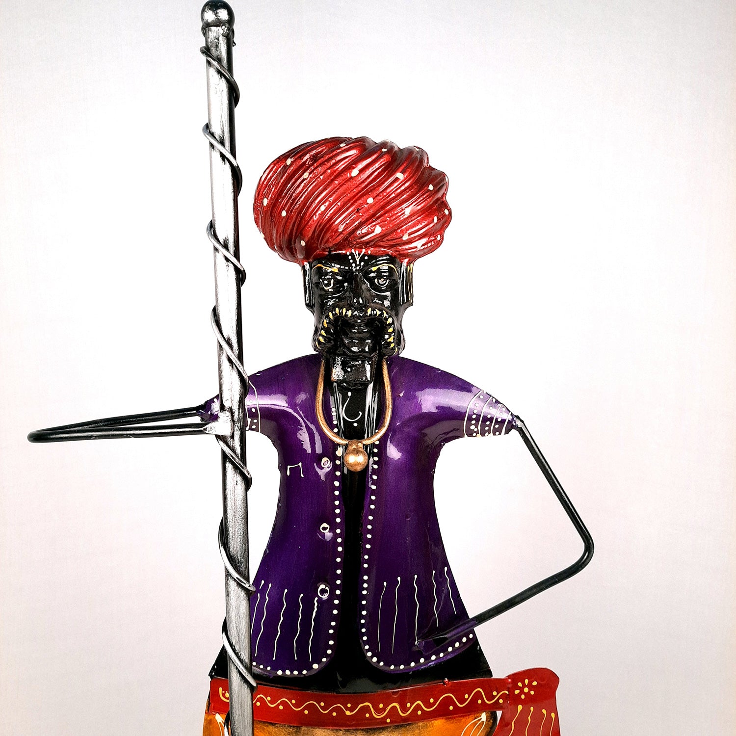 Showpiece Darbaan For Home Decor | Handicraft Figurines - For Entrance, Corner, Living Room, Office Decoration |Big Showpieces For Housewarming Gifts - 30 Inch - Apkamart #Color_Purple