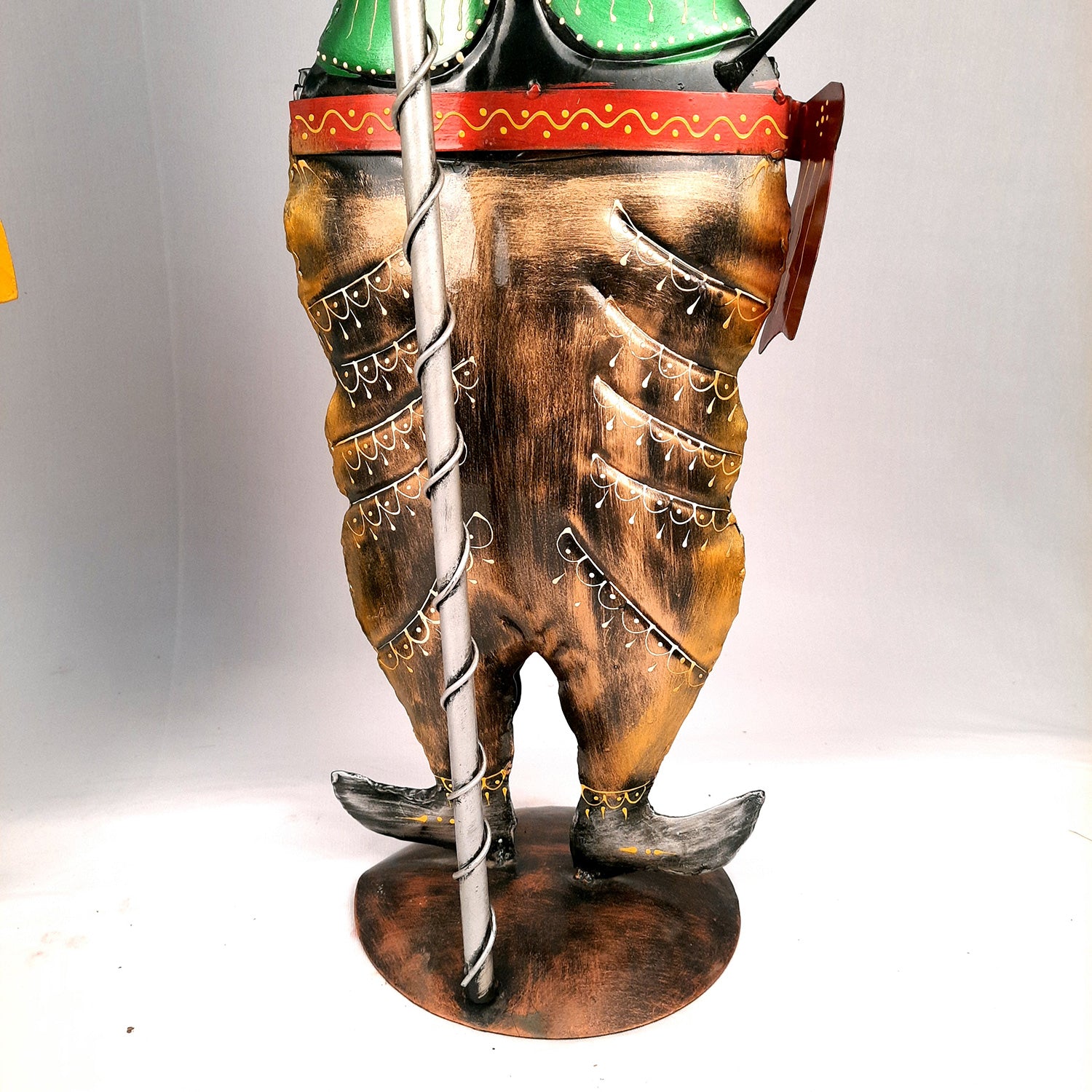 Rajasthani Darban Showpiece Set - Holding Lantern & Stick | Big Darbaan Wearing Pagdi Figurines - For Home, Living Room, Entrance, Corner Decor & Gifts - 28 Inch (Set of 2) - Apkamart