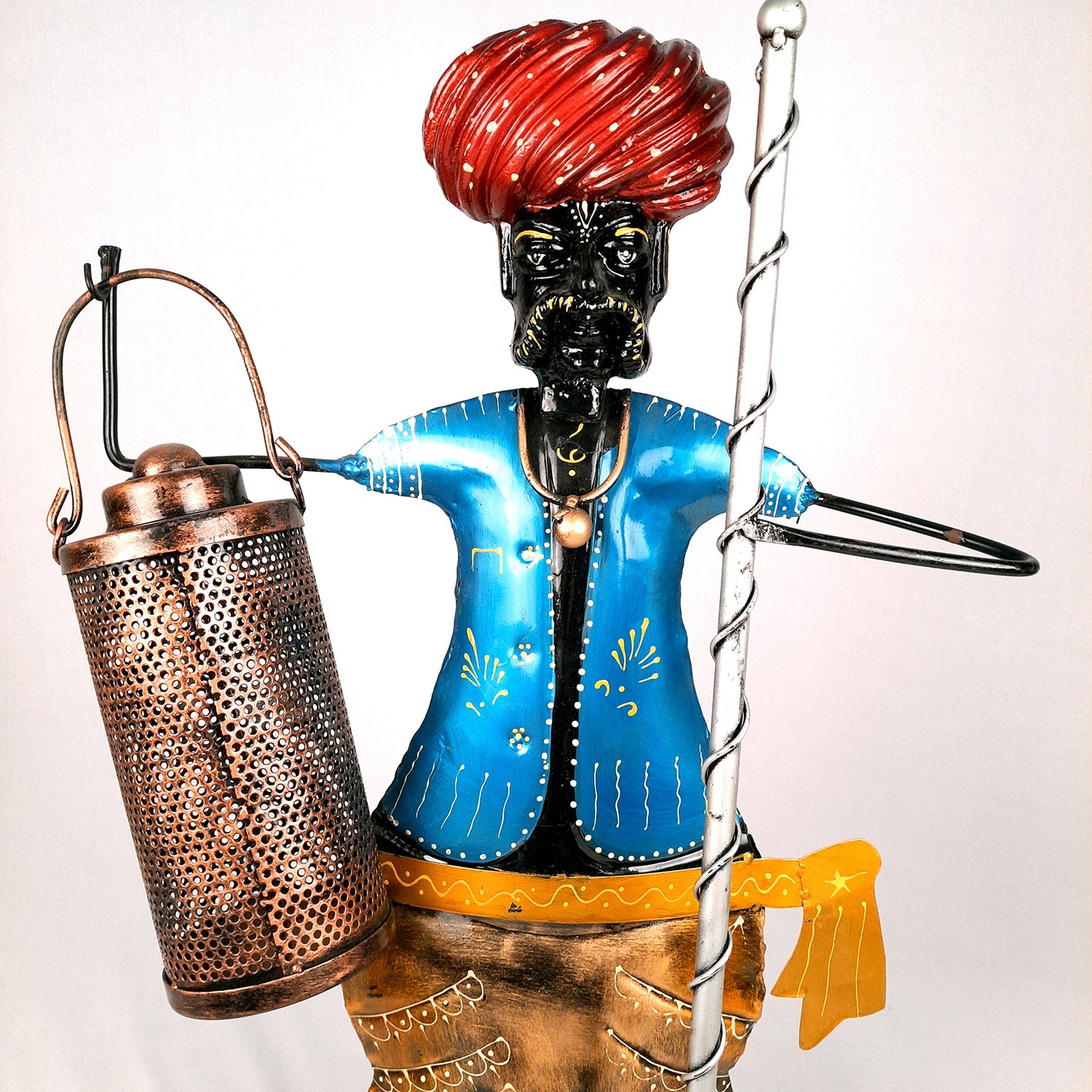 Darban Showpiece | Village Man With Lantern Figurine | Big Showpieces for Living Room - For for Home, Entrance, Corner, Living Room, Office Decor & Gifts - 28 Inch - Apkamart #style_Design 1