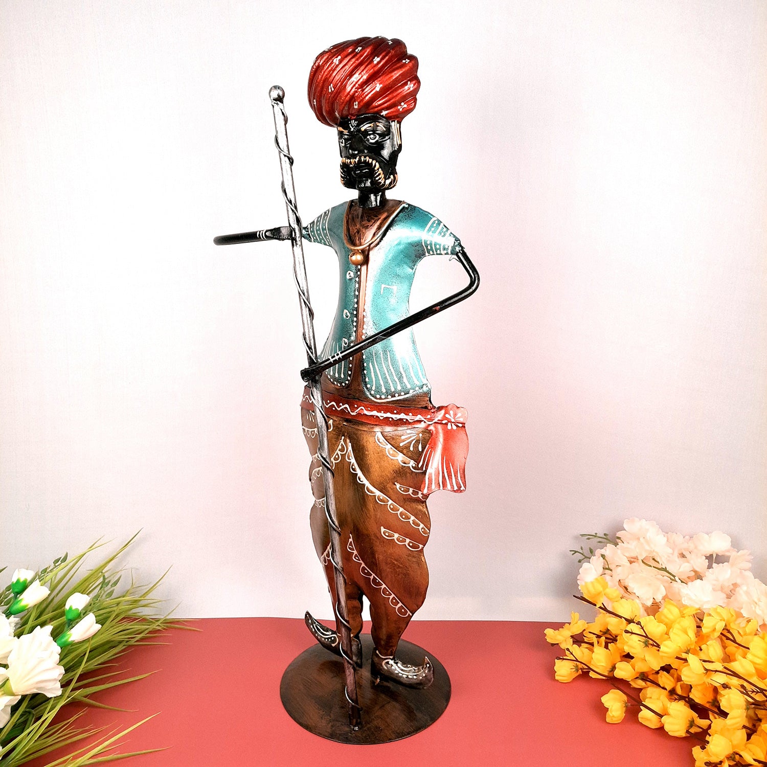 Showpiece Darbaan For Home Decor | Handicraft Figurines - For Entrance, Corner, Living Room, Office Decoration |Big Showpieces For Housewarming Gifts - 30 Inch - Apkamart #Color_Green