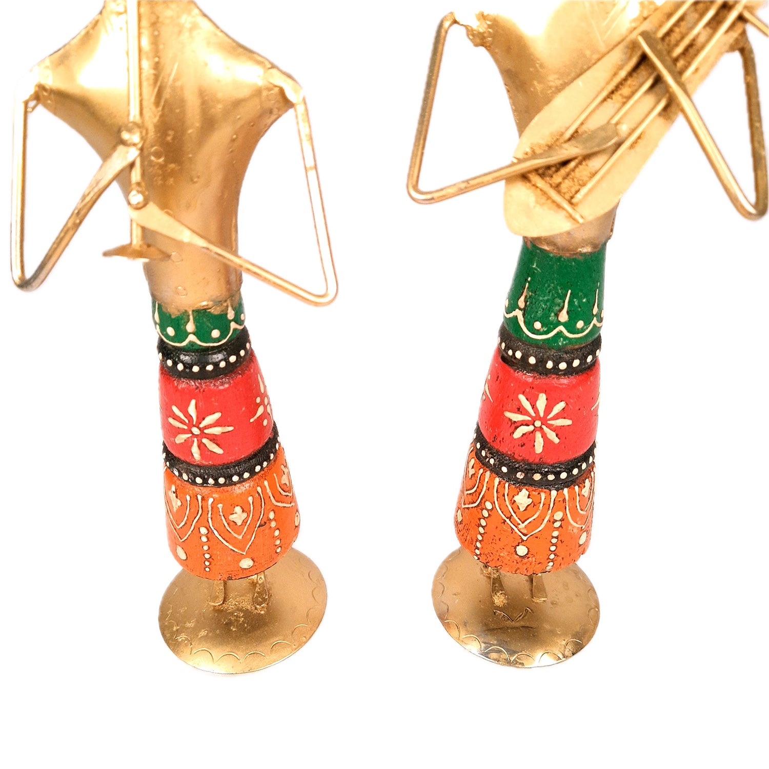 Tribal Musicians Figurines - for Home, Bedroom, Living Room, Office Desk, Table Decor & Gifts - 12 Inch (Set of 2)