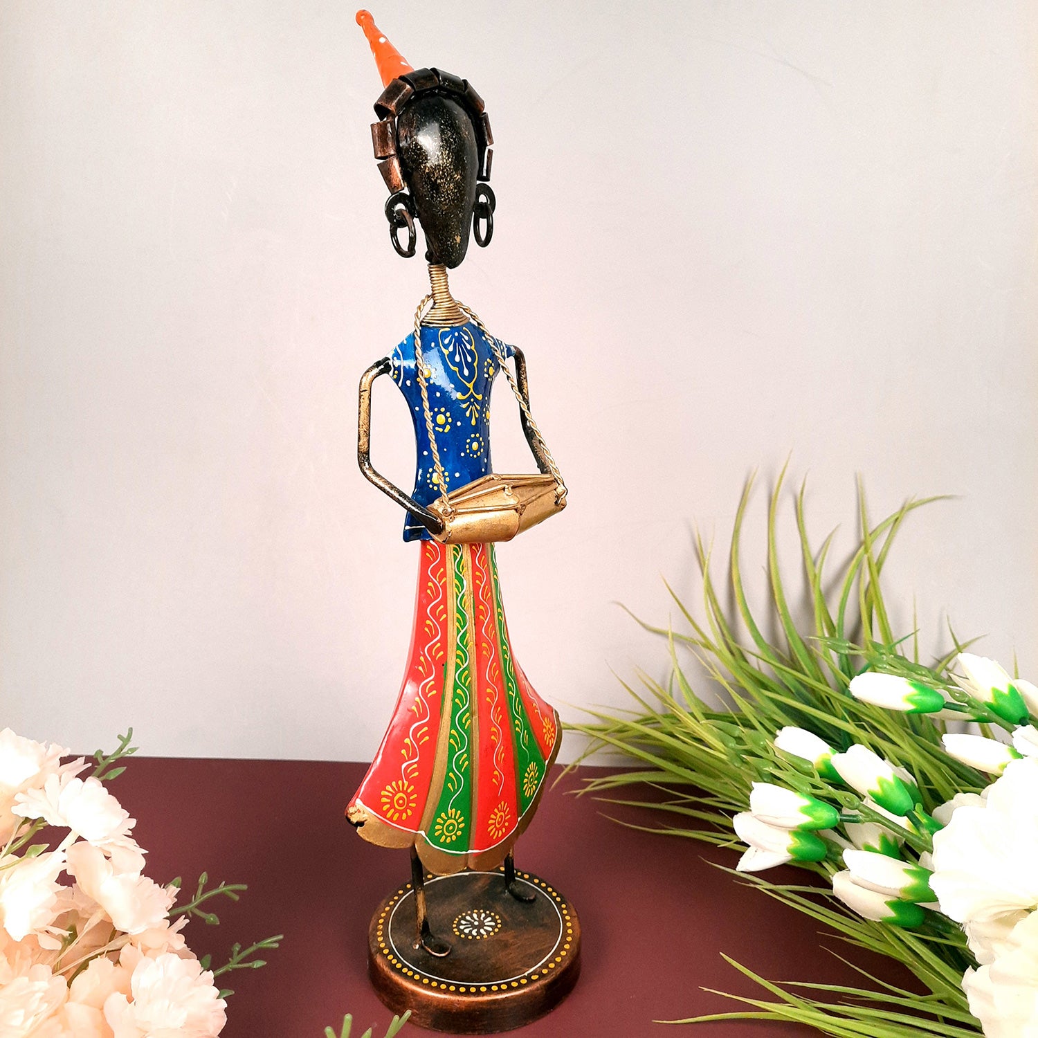 Showpiece Figurine - Musician Set | Decorative Show piece for Home, Bedroom, Living Room, Office Desk & Table | Gifts For Wedding, Housewarming & Festivals - 16 Inch (Set of 2) - Apkamart
