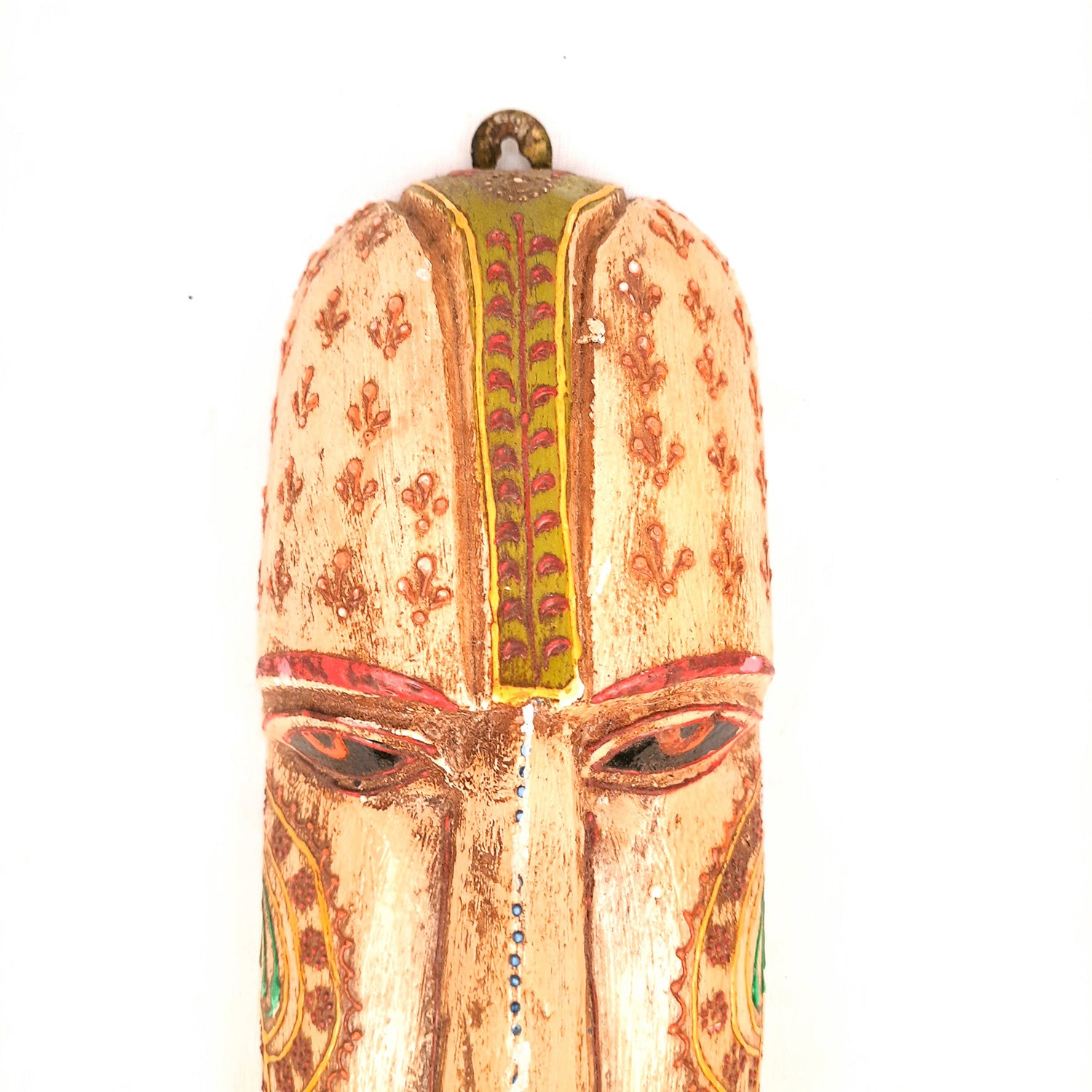 Wall Mask Nazar Battu | Decorative Tribal Masks For Home Entrance & Living Room | African Egyptian Big Face Hanging - For House, Door, Hall-Way, Balcony Decoration -15 inch - Apkamart