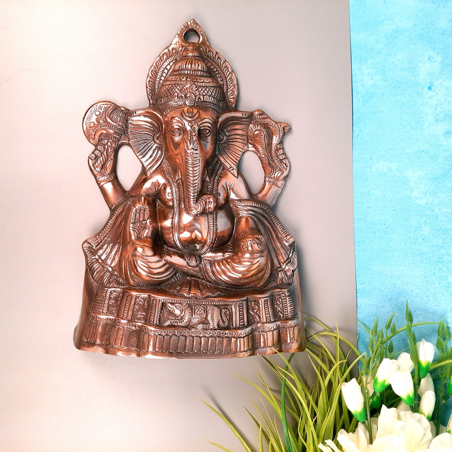 Ganesh Wall Hanging Murti | Shri Ganesha Wall Decor Statue - Apkamart