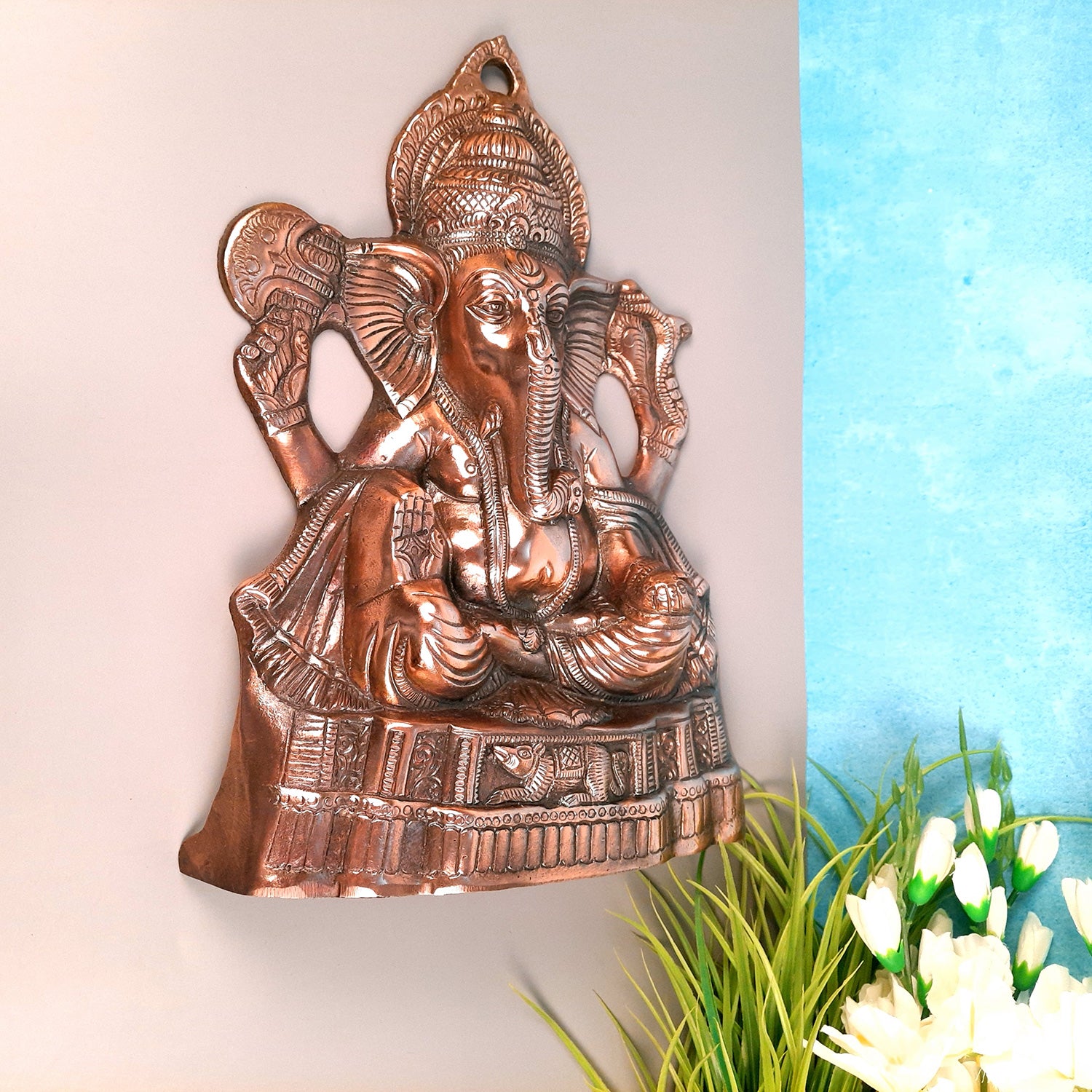 Ganesh Wall Hanging Murti | Shri Ganesha Wall Decor Statue - Apkamart