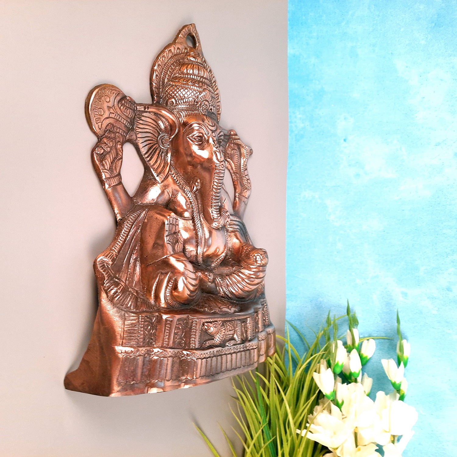 Ganesh Wall Hanging Murti | Shri Ganesha Wall Decor Statue - Apkamart