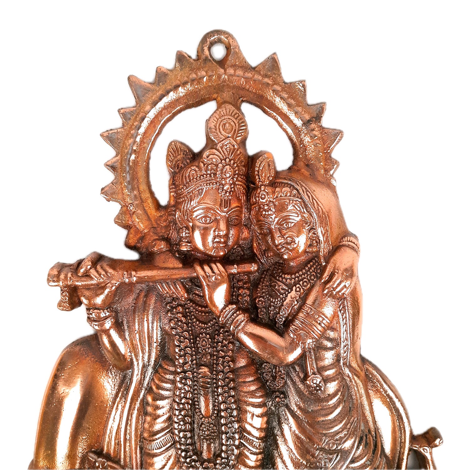 Radha Krishna Idol Wall Hanging Art | Radhe Krishna Wall Statue Murti | Wedding Gift for Couples | Religious Gift - for Home, Living Room, Office, Puja , Entrance Decoration - 15 Inch - Apkamart