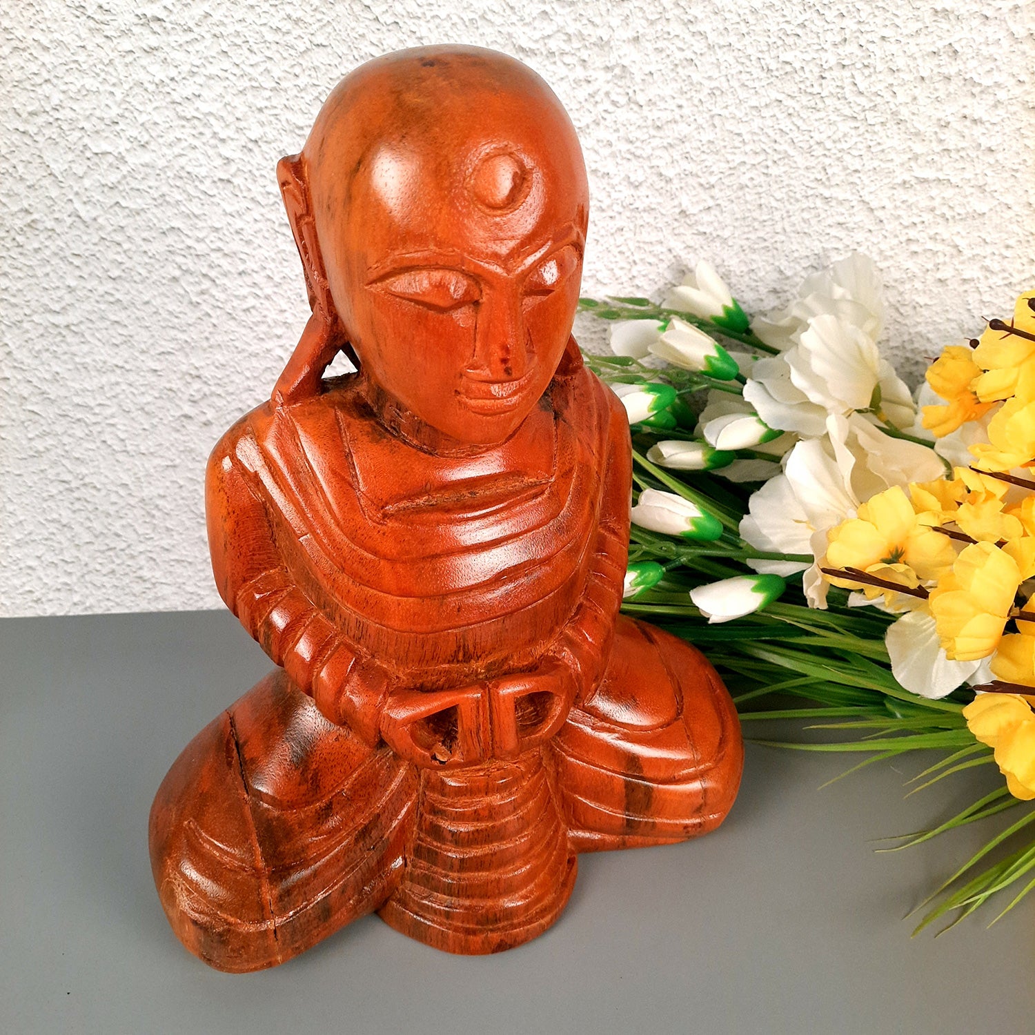 Buddha Statue | Lord Gautam Buddha in Meditation Idol Showpiece - For Living room, Home, Table, Shelf, Office Decor & Gift - 12 Inch - Apkamart