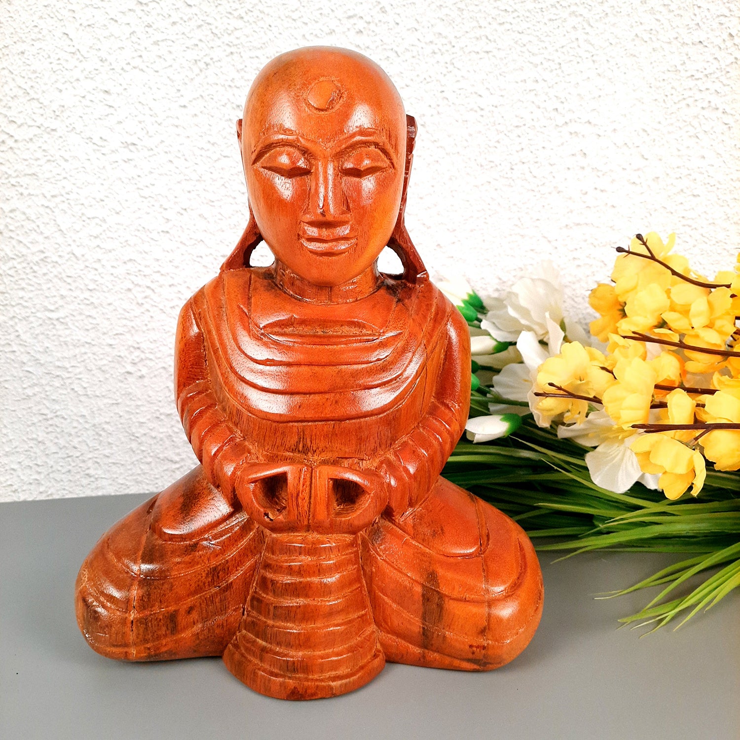 Buddha Statue | Lord Gautam Buddha in Meditation Idol Showpiece - For Living room, Home, Table, Shelf, Office Decor & Gift - 12 Inch - Apkamart