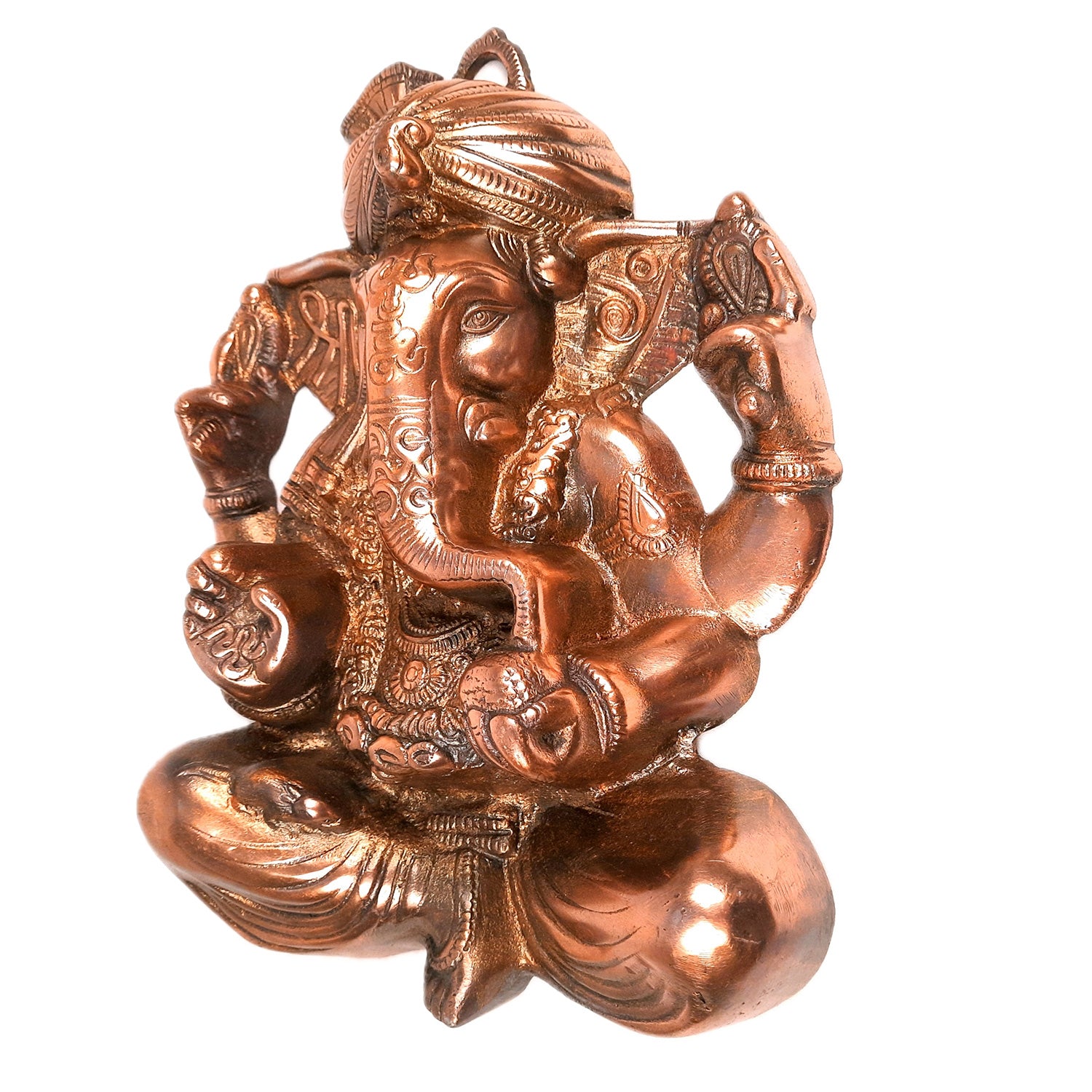 Ganesh Wall Hanging Statue | Lord Ganesha Wall Art - for Home, Puja, Living Room & Office | Antique Idol for Religious & Spiritual Decor - Apkamart #Size_14 Inch
