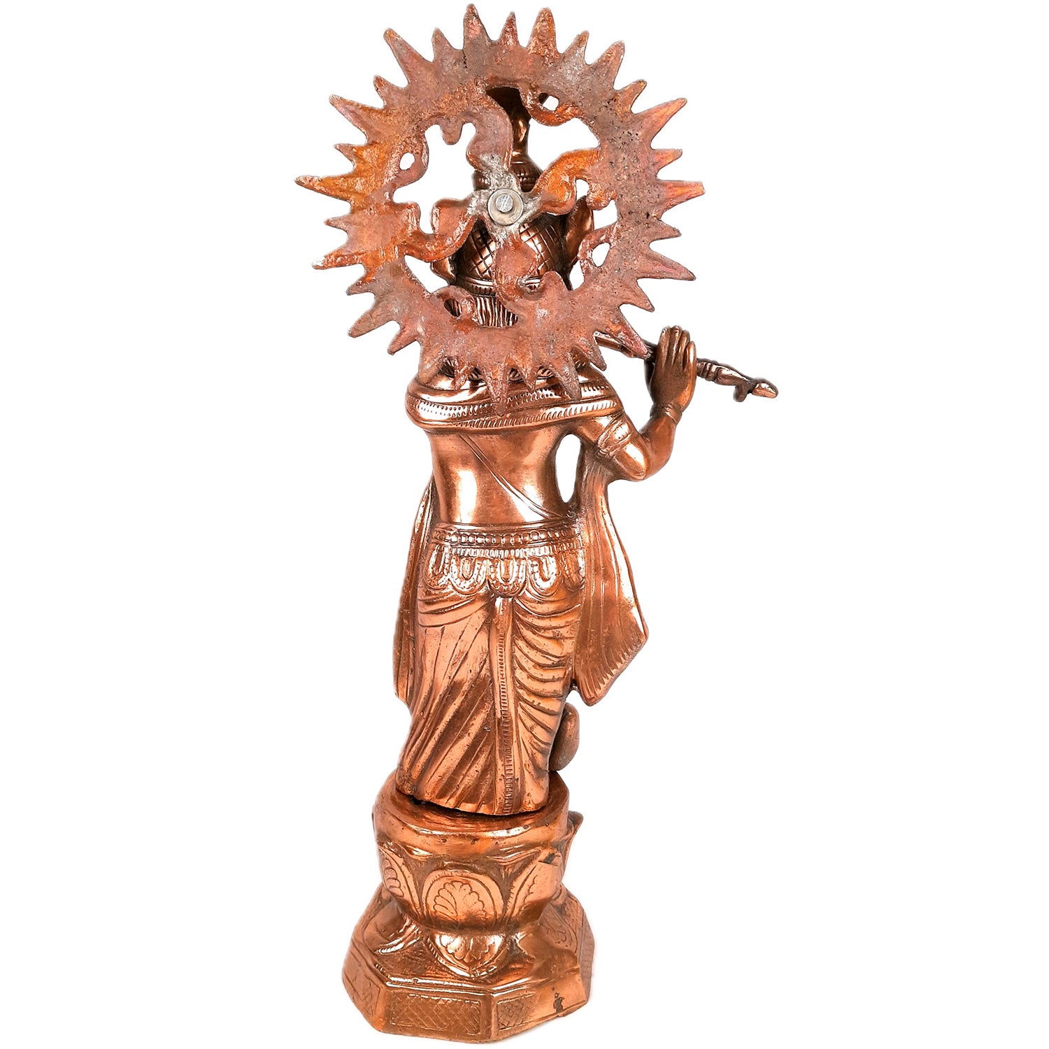 Krishna Statue | Shri Krishna Idol Playing Flute Design | Lord Krishna Murti - for Home, Living Room, Office, Puja , Entrance Decoration & Gifts - Apkamart
