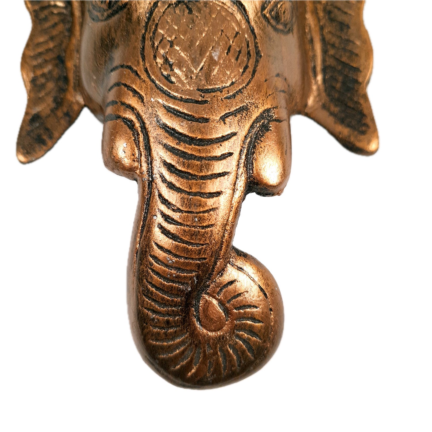 Ganesh Idol Wall Hanging | Lord Ganesha Face Wall Statue Decor |Religoius & Spiritual Wall Art - For Puja, Home & Entrance Living Room & Gift - 9 Inch - Apkamart