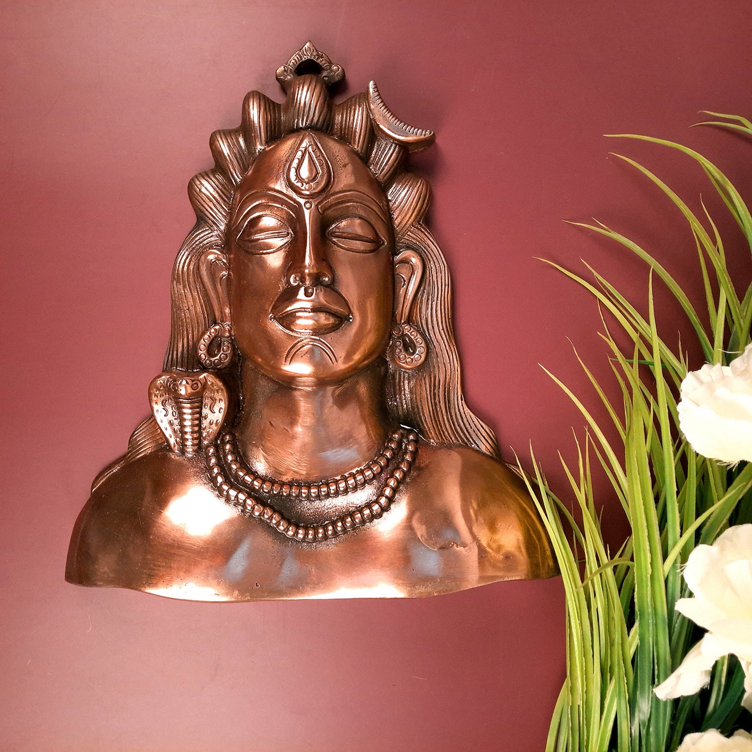 Adiyogi Shiva Wall Hanging | Shiv Wall Art - For Home, Living Room, Wall, Entrance Decor | Office Decor & Gifts - 12 Inch - Apkamart