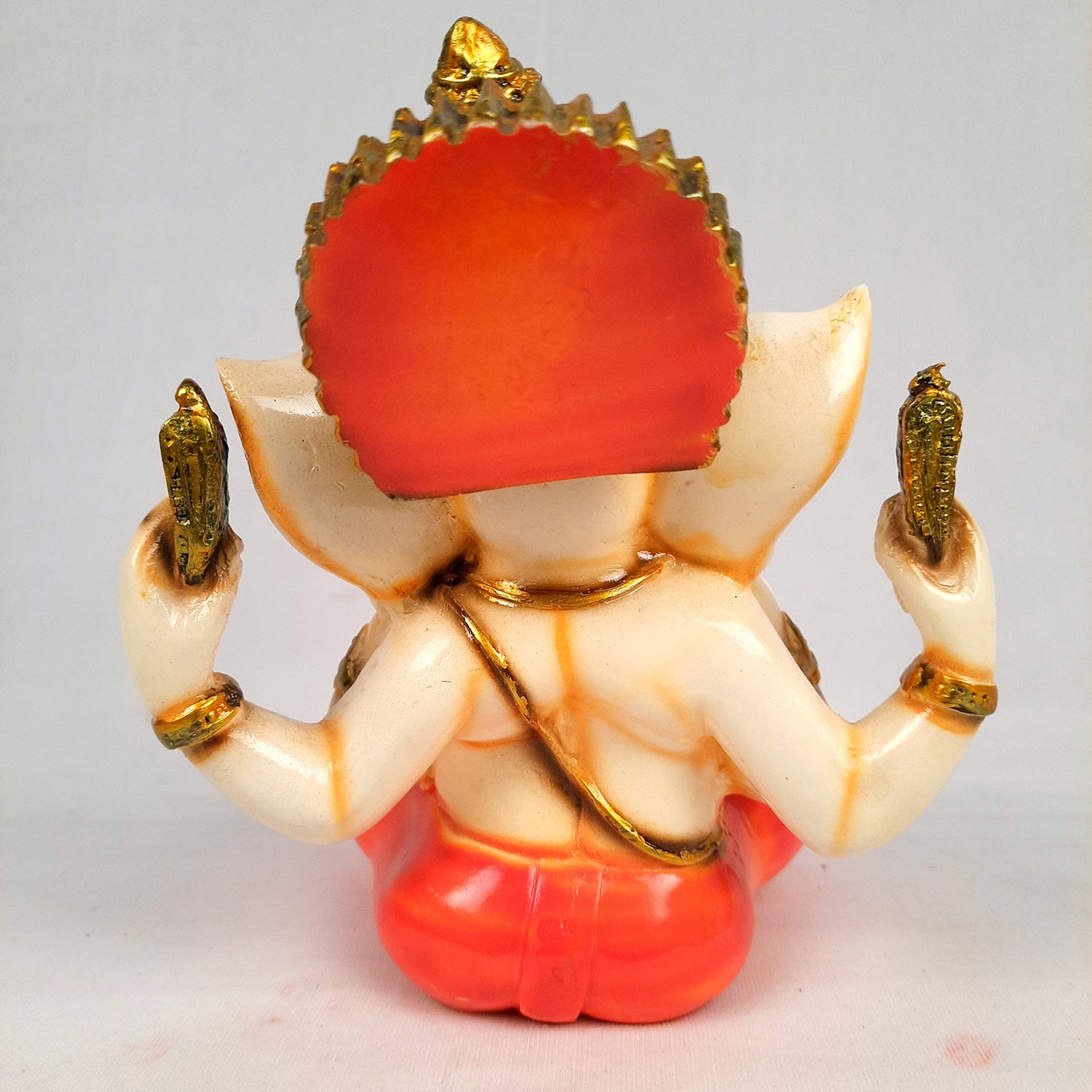 Ganesh Idol | Lord Ganesha Statue Murti - For Puja, Home & Entrance Living Room Decor & Gift - 8 Inch - Apkamart