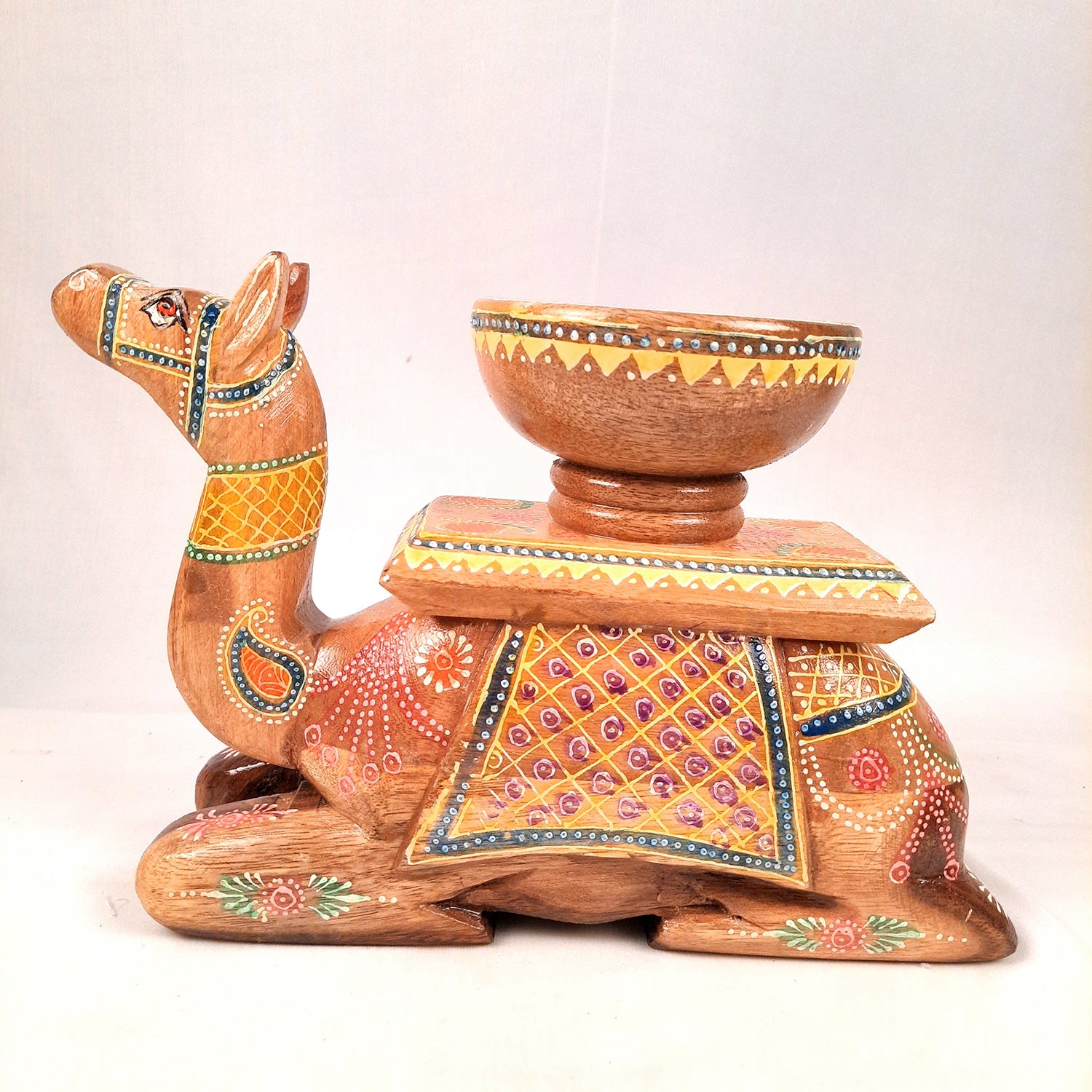 Elephant & Camel Showpiece With Bowl | Animal Figurines - for Vastu, Showpieces for Home Table, Living Room Decor & Gifts -apkamart #Style_Camel