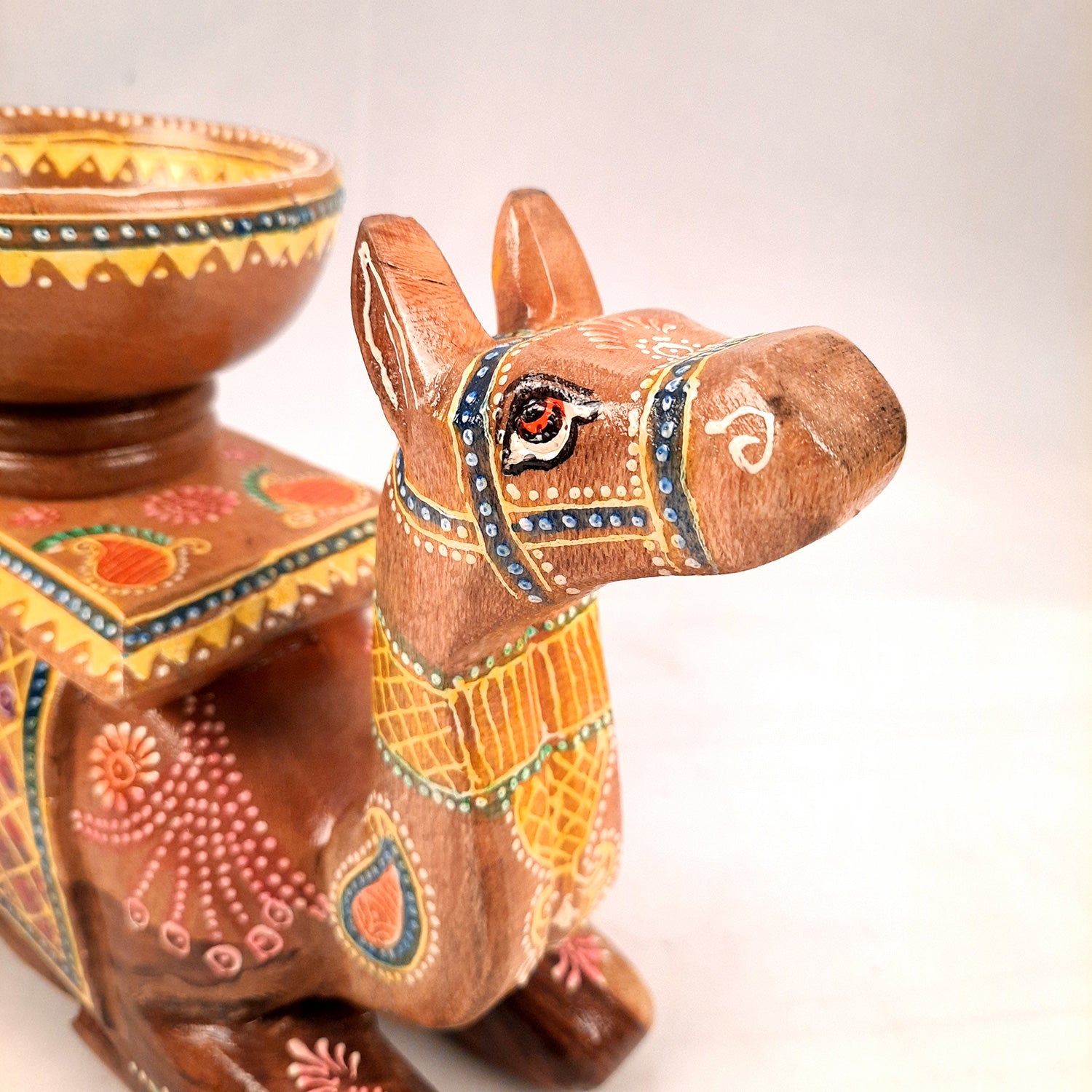 Elephant & Camel Showpiece With Bowl | Animal Figurines - for Vastu, Showpieces for Home Table, Living Room Decor & Gifts -apkamart #Style_Camel