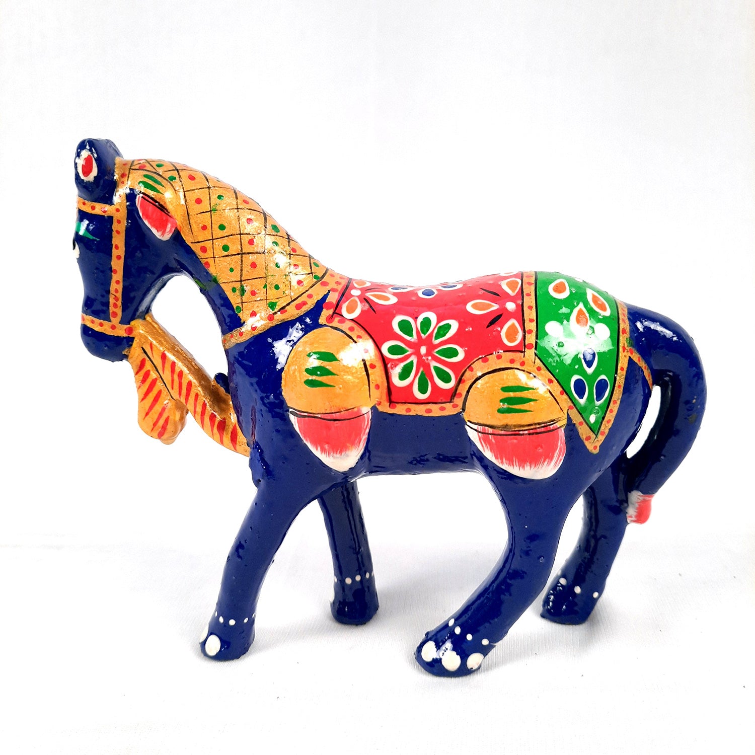 Horse Showpiece Statue | Handcrafted Horse Animal Figurine - for Home, Vastu, Table, Shelf, Living Room Decor, Gifts - 5 Inch - apkamart