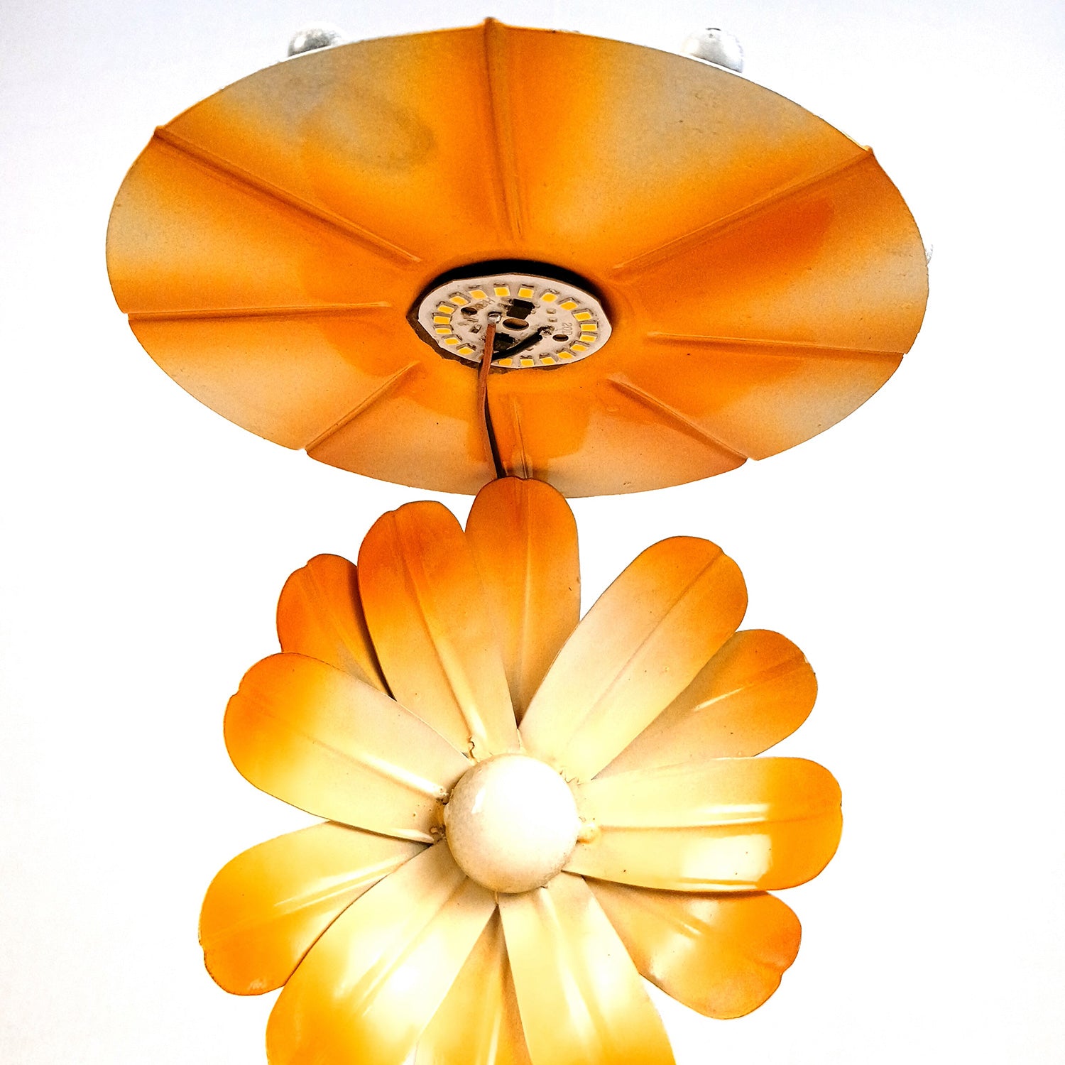 Lotus Lamp | Led Lamp Showpiece | Led Stand/Aasan for God - for Temple, Home, Living Room, Office Desk, Mandir Decor & Gifts - apkamart #color_Brown