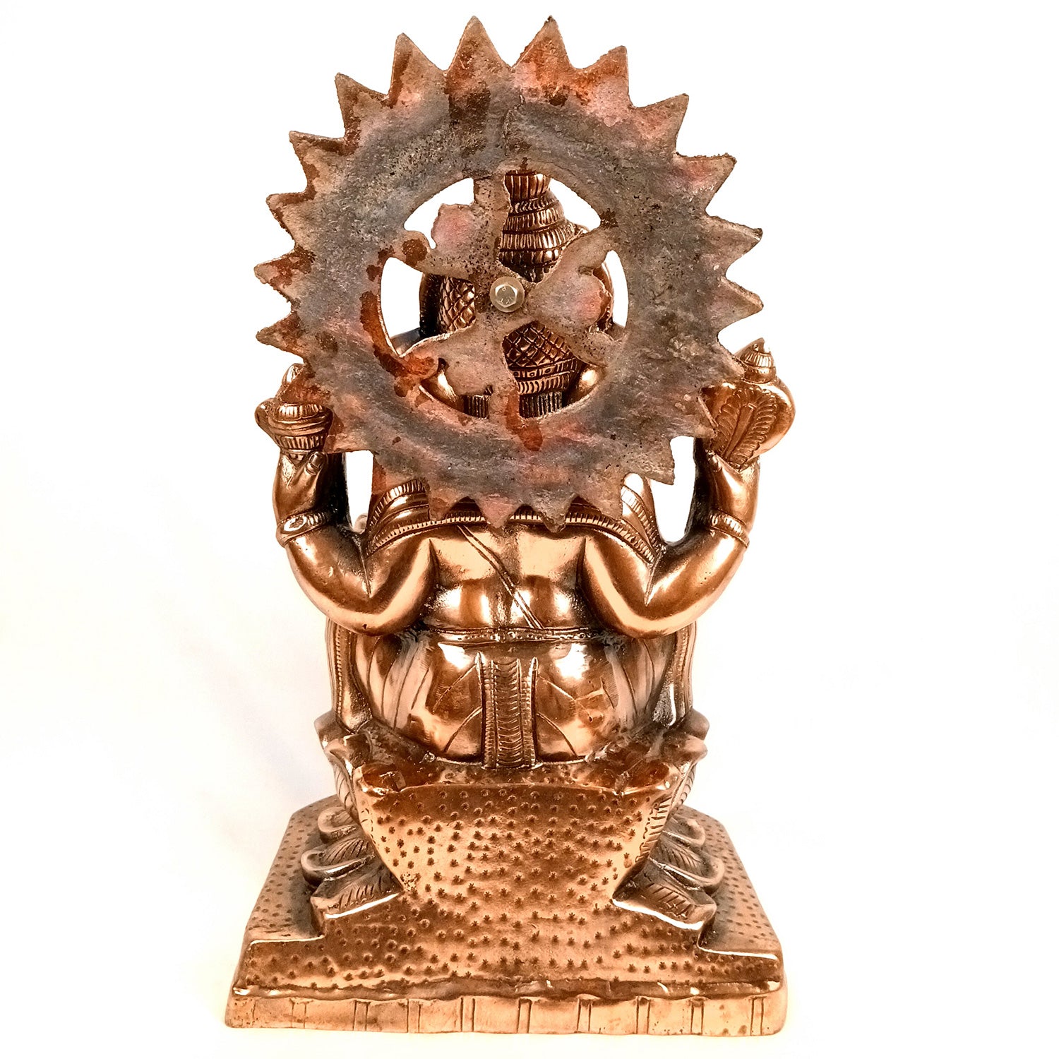 Ganesh Statue for Religious Showpiece for Decor and Gifts (Metal - Alloy | Color - Copper Shade | Size - 21 Inch) - Apkamart