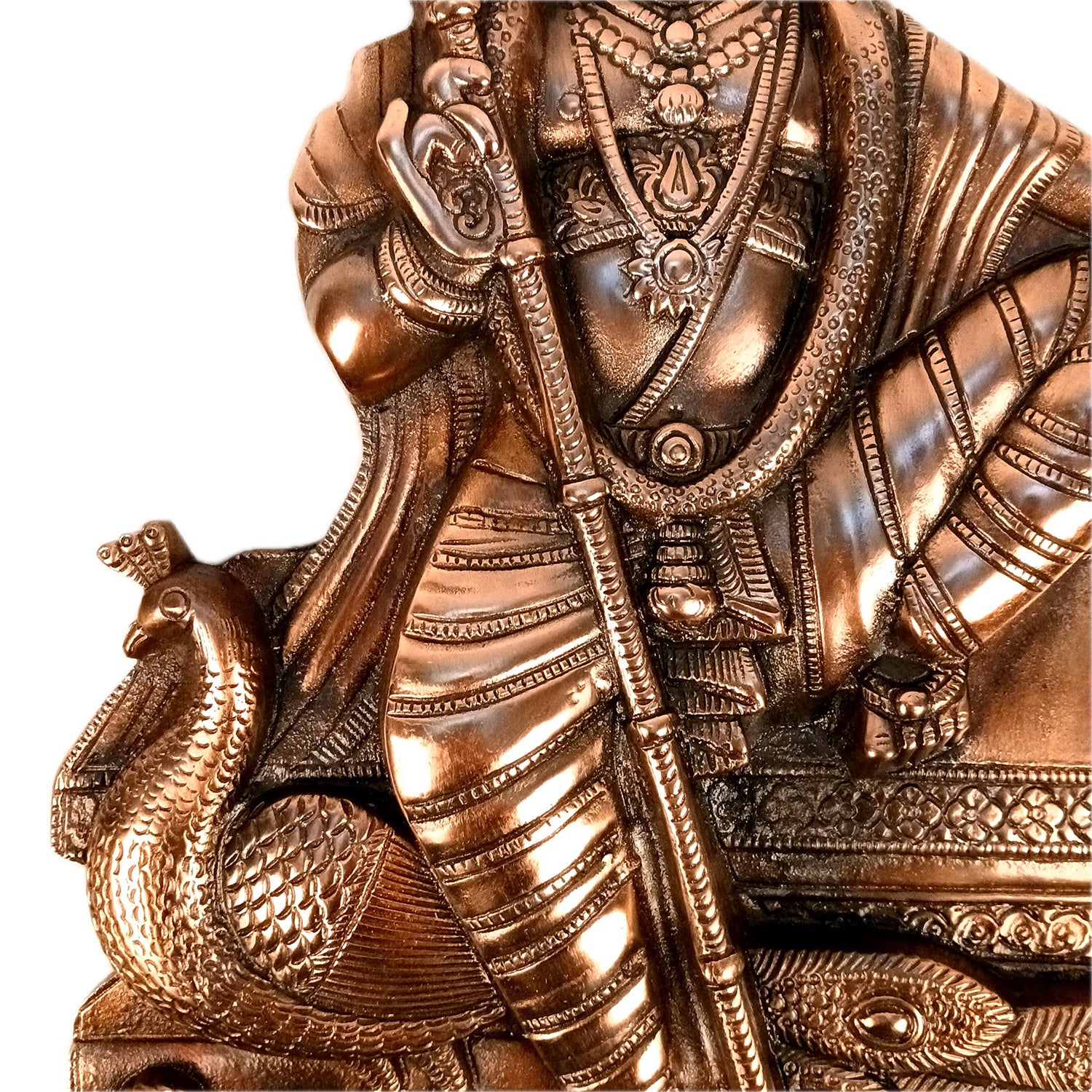 Lord Kartikeya Wall Hanging | Swami Bala Murugan Wall Decor | Kumar Subramanya Swamy Wall Idol - For Puja, Home, Living Room Decor & Gift - 19 Inch - Apkamart