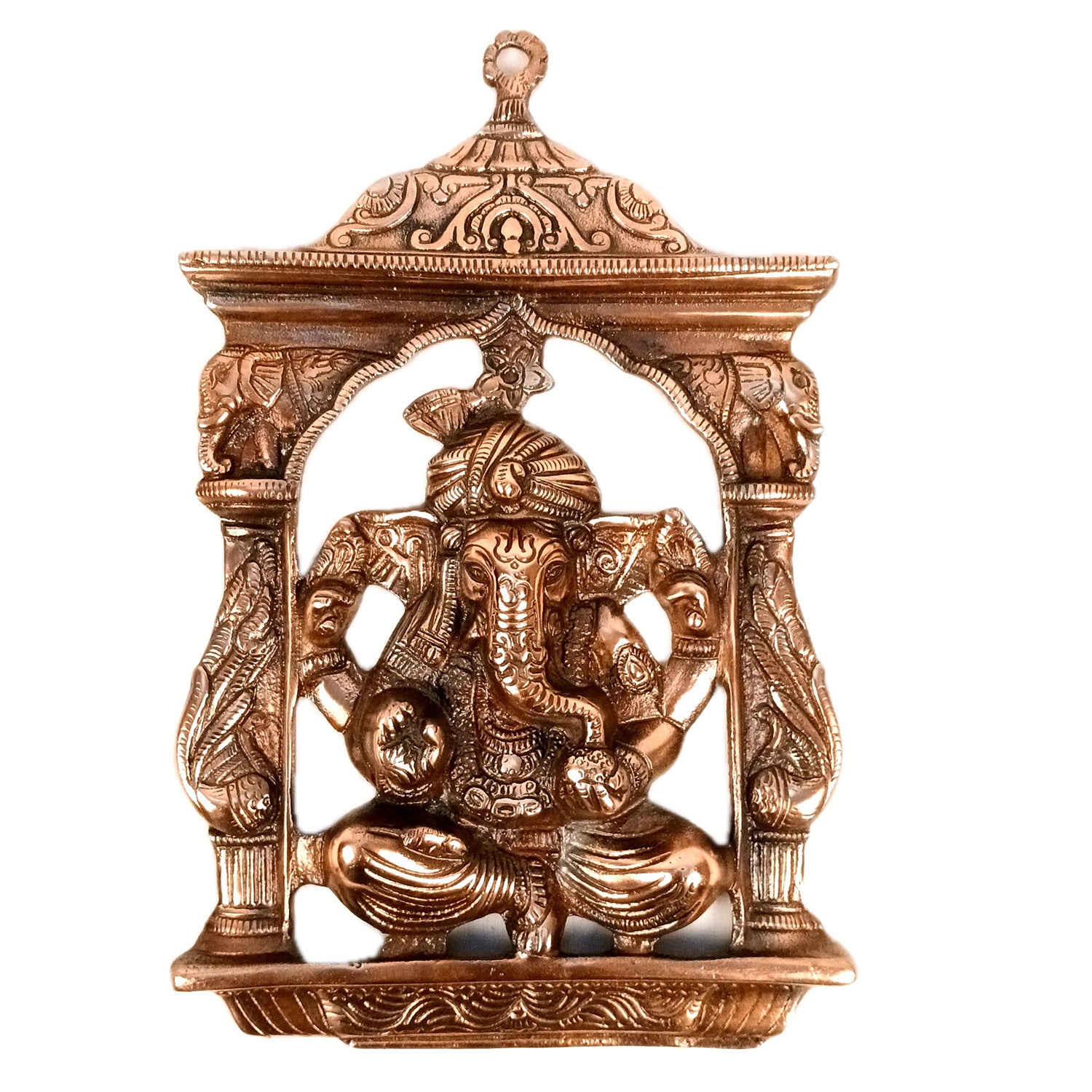 Ganesh Wall Hanging Idol | Lord Ganesha With Jharokha Wall Statue Decor | Religious & Spiritual Wall Art - For Puja, Home & Entrance  Living Room & Gift - 15 Inch - Apkamart