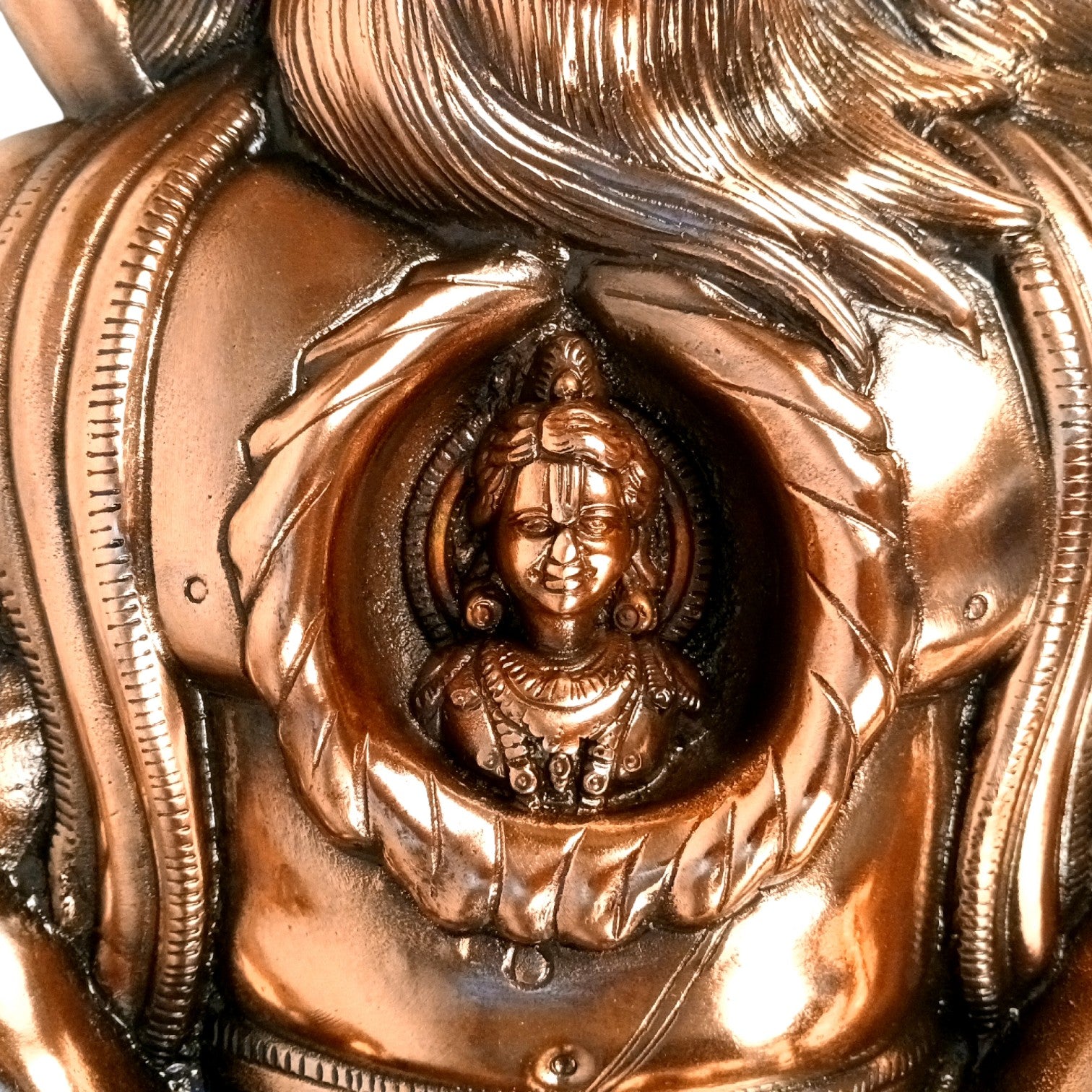 Hanuman Ji Wall Hanging | Big Religious Wall Art for Home, Temple & Living Room Decor | Handcrafted Antique Finish Metal Wall Hanging for Positivity & Strength - 31 Inch - Apkamart