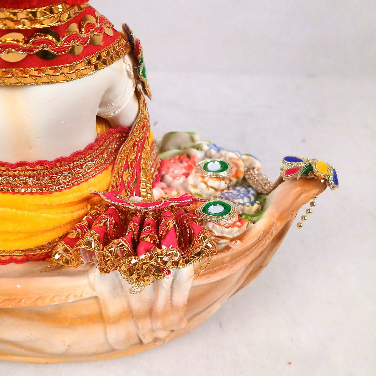 Laddu Gopal Baby Krishna in Boat Statue – 8 Inch
