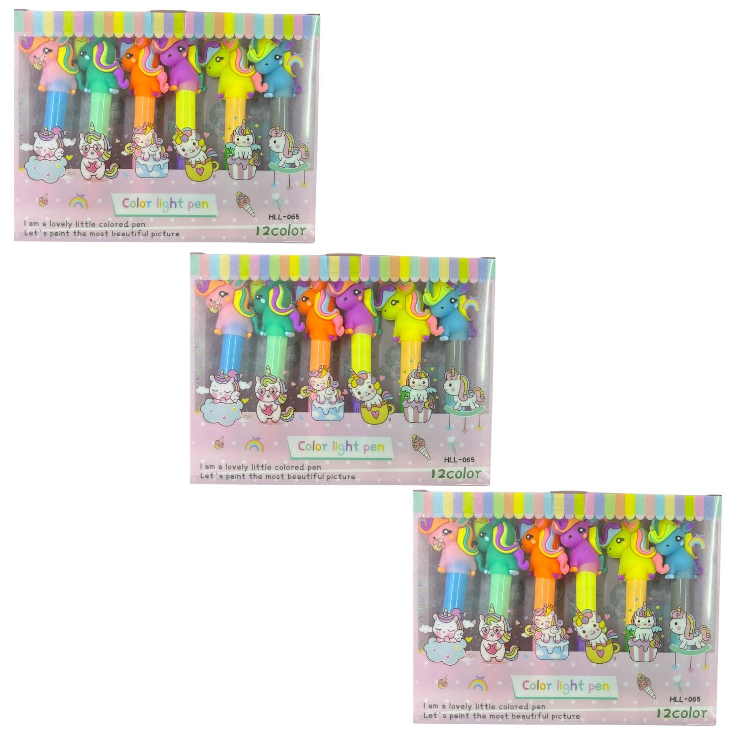 Chisel Tip Fluorescent Marker Pens for School, Office & Study | 6 Pens in Each Set | Smooth Writing Highlighters for Kids, Girls, Boys, Drawing - Apkamart #Style_pack Of 3