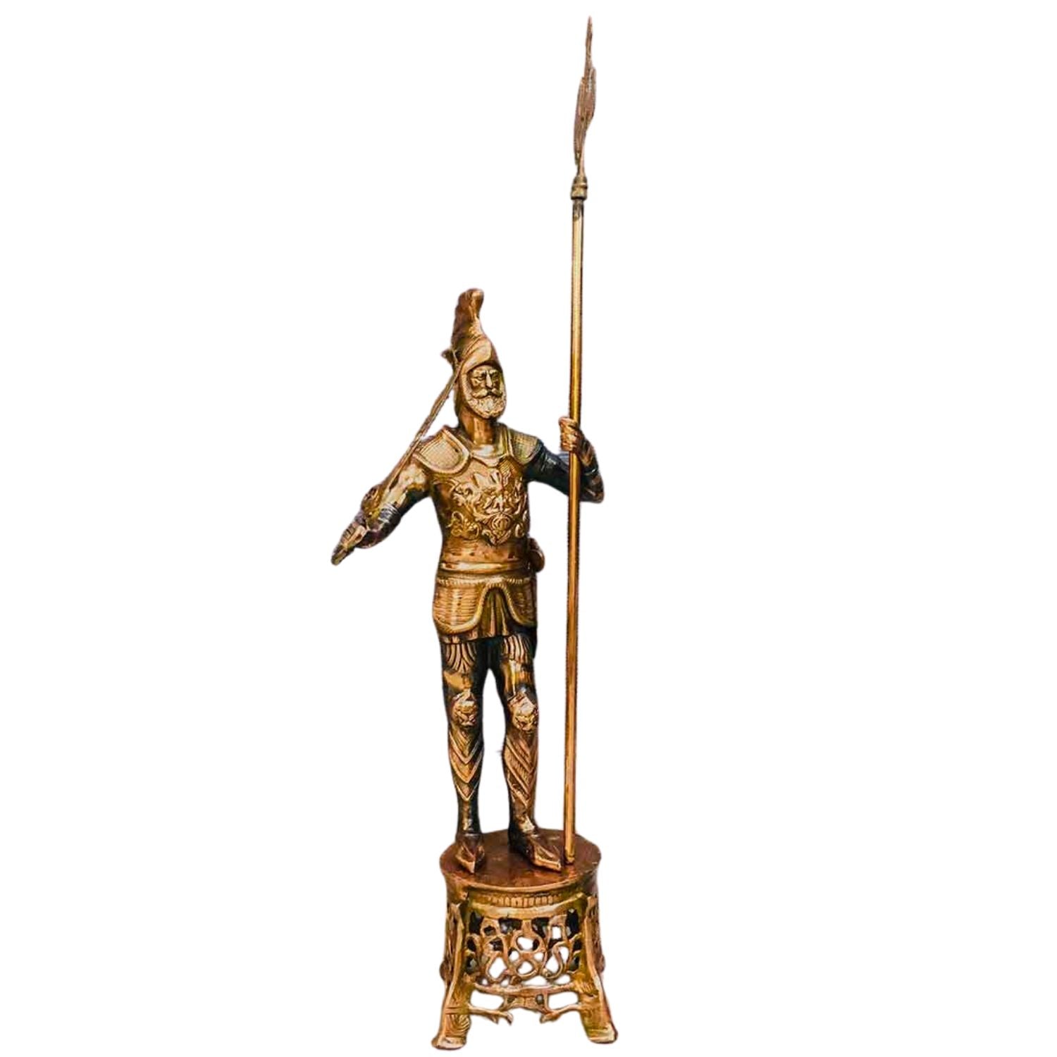 Soldier Figurine | Warrior Statue | Antique Showpieces - For Home, Corner, Living Room, Office, Restaurants Decor - 35 Inch Media 2 of 15