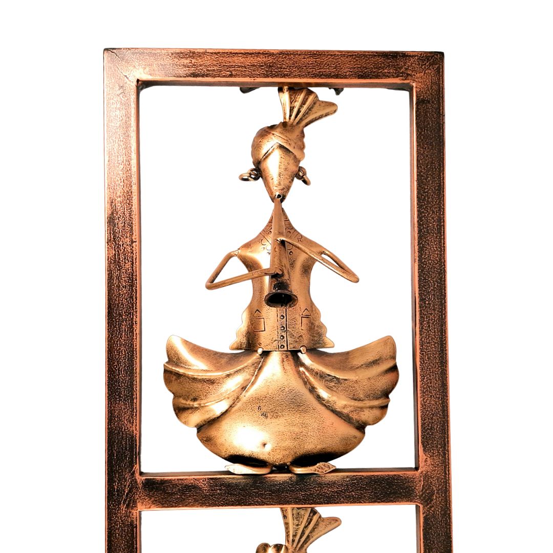 Decorative Musician in Frame Wall Hanging | Home Decor & Wall Decor | Playing Instrument (Golden, 15 Inch)-Apkamart