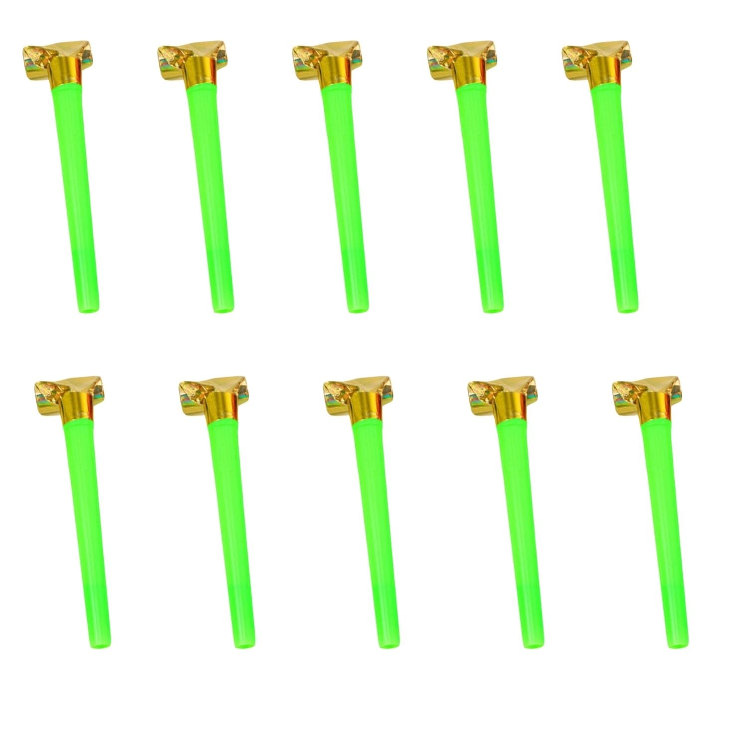 Party Horns for Kids Whistle Noise Makers Birthday Party Supplies Fun Party Favors for Boys & Girls Colorful Celebration Accessories for School - 10 Inch (Pack Of 10) - Apkamart