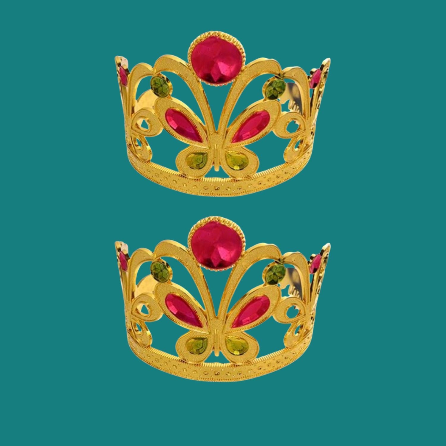 Birthday Crown for Girls | Birthday Girl Crown Headband for Kids Birthday Party Celebration, Cake Cutting, Photoshoot & Princess Theme Events - Apkamart #Style_Pack Of 2