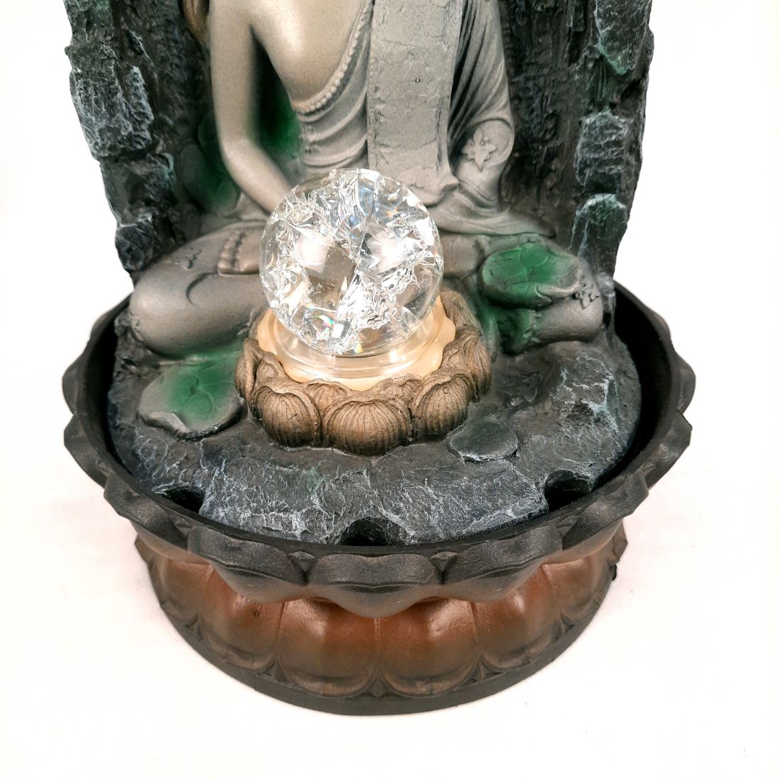 Indoor Water Fountain - Buddha Design - For Vastu & Home Decor - 11 Inch - Apkamart