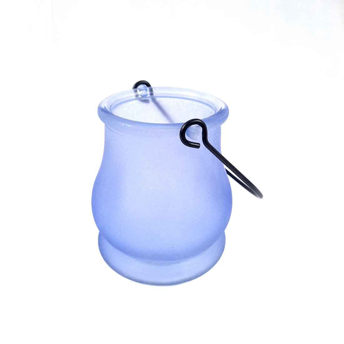 Handcrafted Glass Tealight Candle Holder for Table Decor & Gifts | Diwali, Festive Decoration - 8 Inch - Apkamart