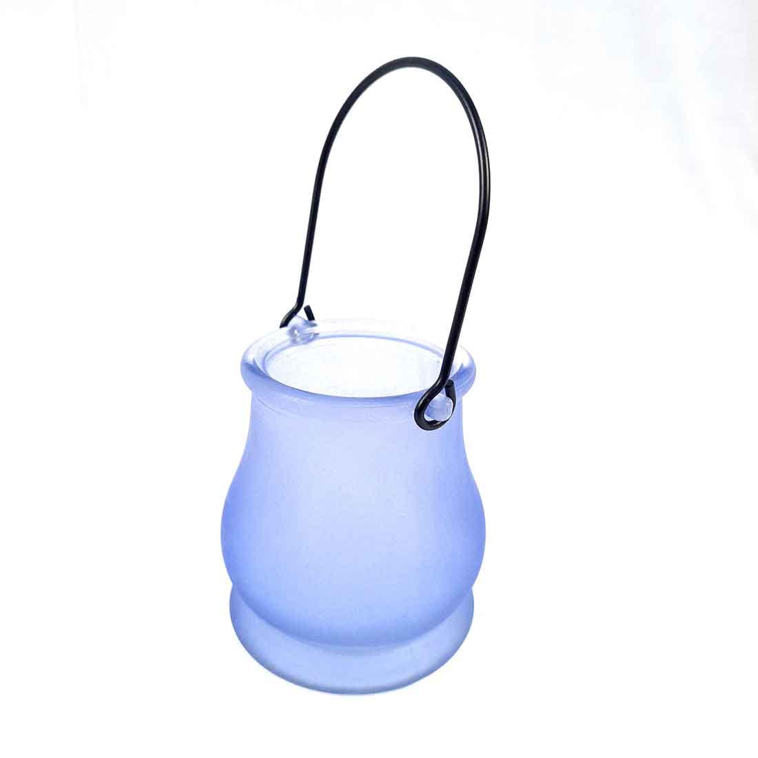 Handcrafted Glass Tealight Candle Holder for Table Decor & Gifts | Diwali, Festive Decoration - 8 Inch - Apkamart