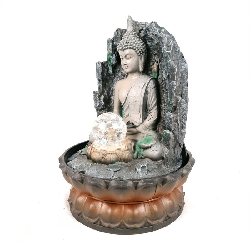 Indoor Water Fountain - Buddha Design - For Vastu & Home Decor - 11 Inch - Apkamart