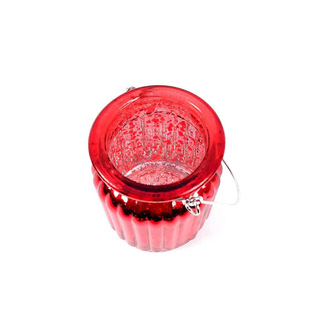 Handcrafted Glass Candle Holder for Table Décor & Gifts - 8 Inch (Set Of 2) - Apkamart