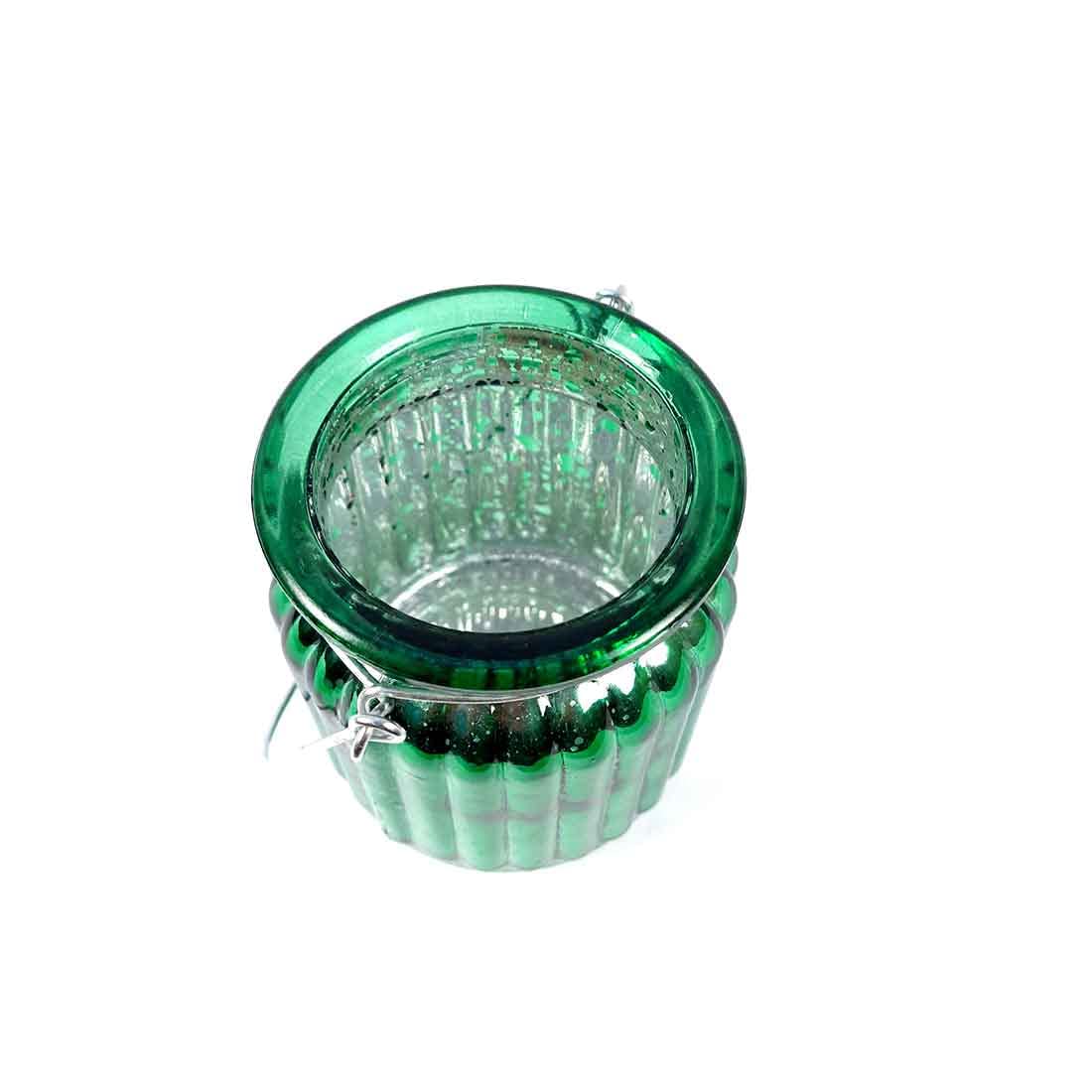 Handcrafted Glass Candle Holder for Table Décor & Gifts - 8 Inch (Set Of 2) - Apkamart