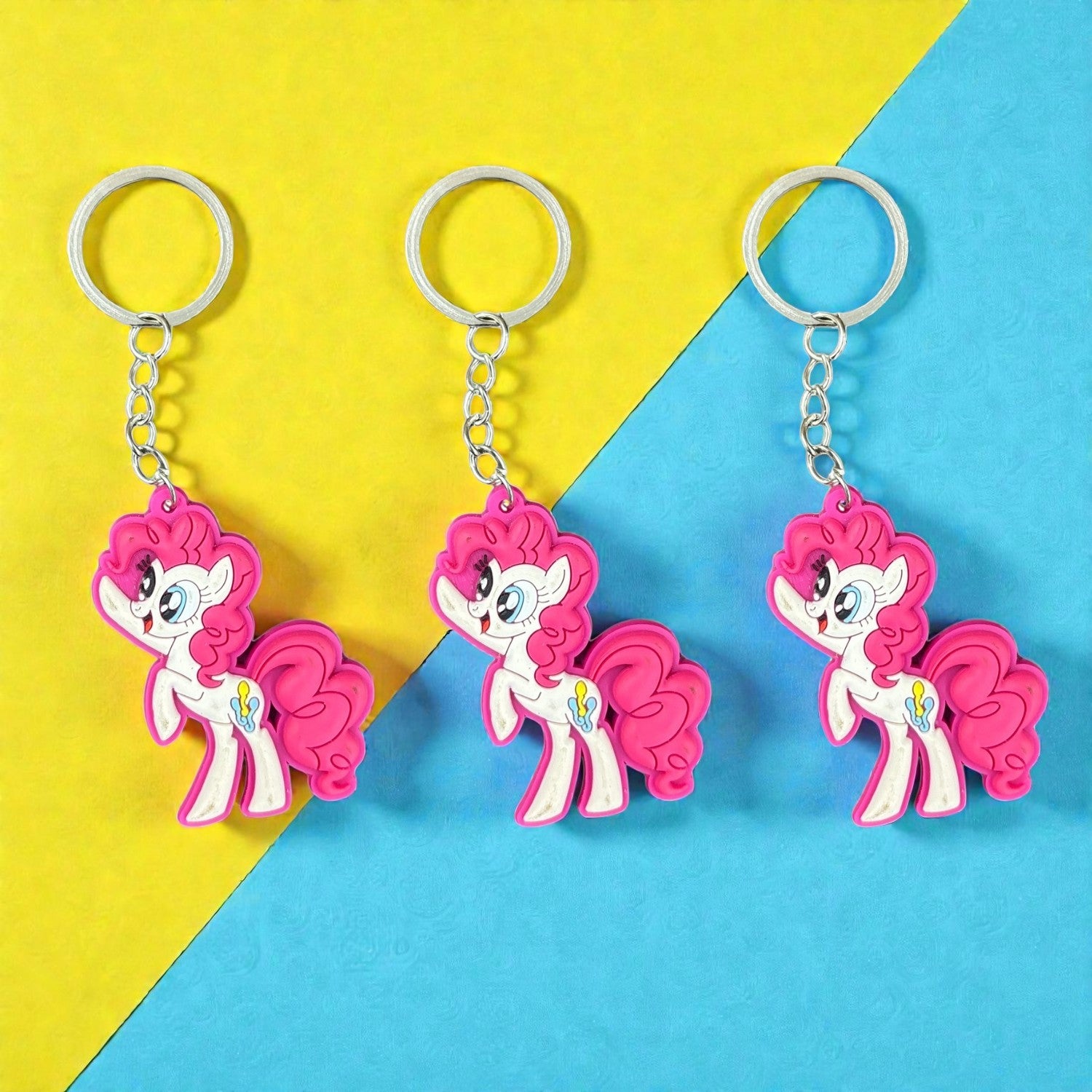 Cute Kids Key Chain | Cartoon Character Bag Charm for School Bags, Keys & Return Gifts | Cartoon Keychain for Kids - Apkamart #Style_Pack Of 3