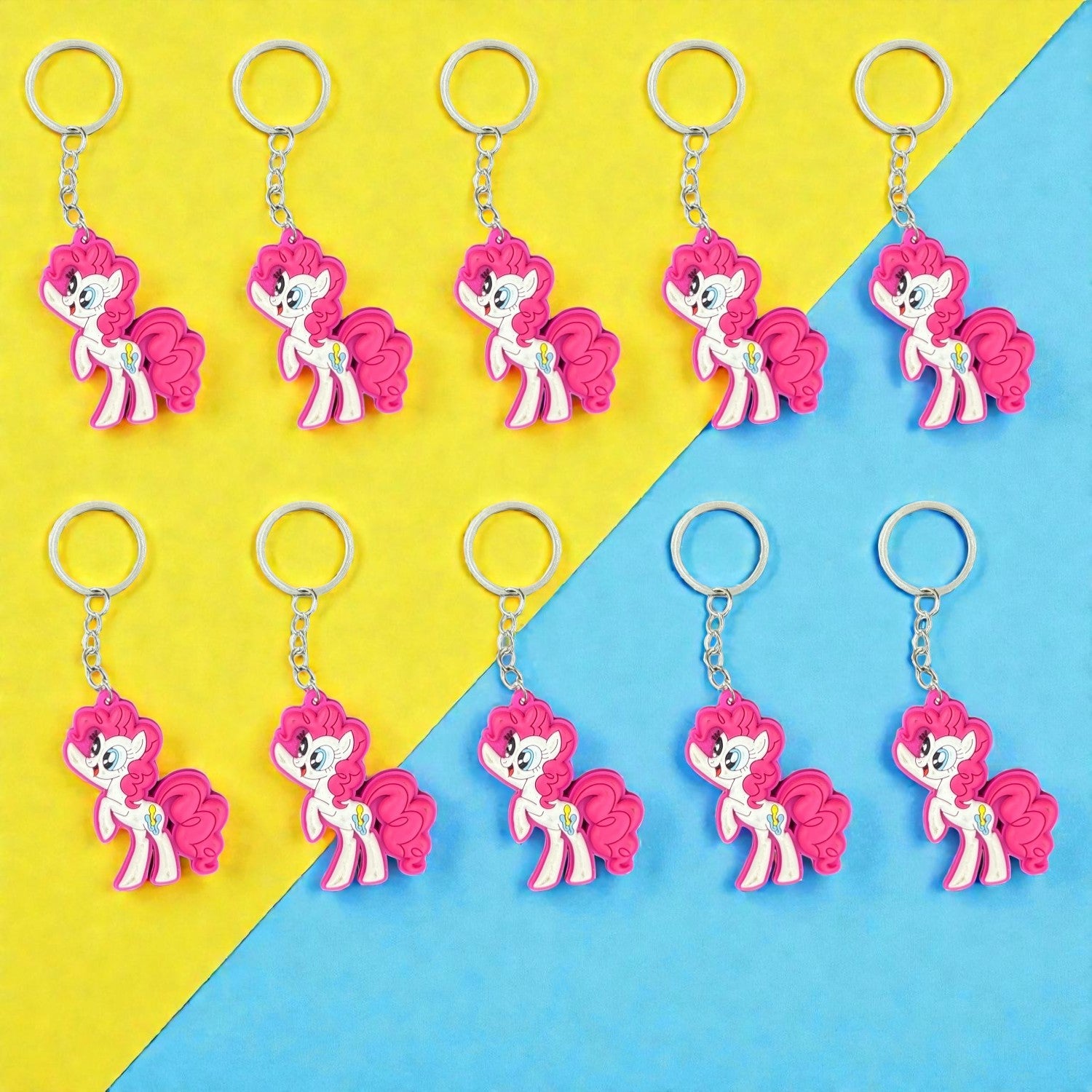 Cute Kids Key Chain | Cartoon Character Bag Charm for School Bags, Keys & Return Gifts | Cartoon Keychain for Kids - Apkamart #Style_Pack Of 10