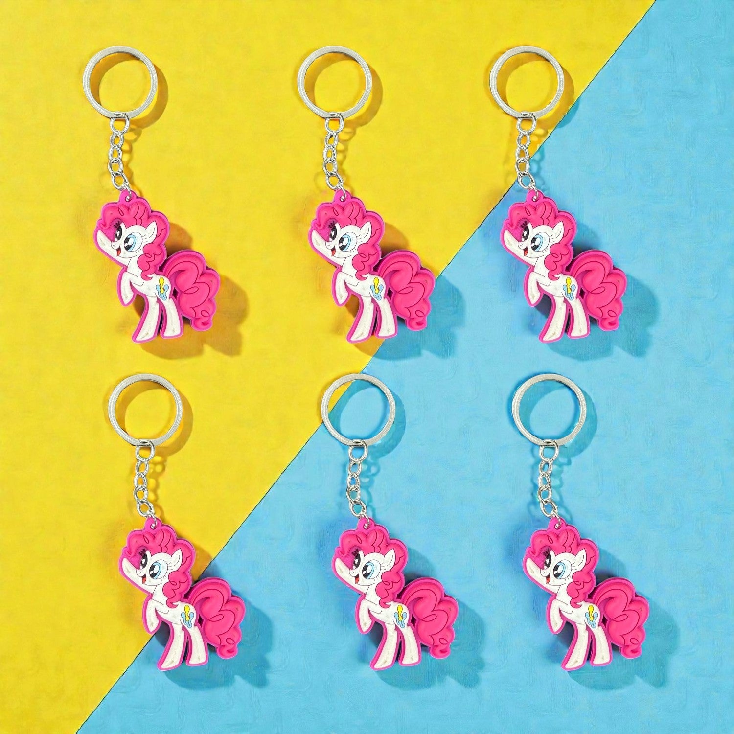 Cute Kids Key Chain | Cartoon Character Bag Charm for School Bags, Keys & Return Gifts | Cartoon Keychain for Kids - Apkamart #Style_Pack Of 6