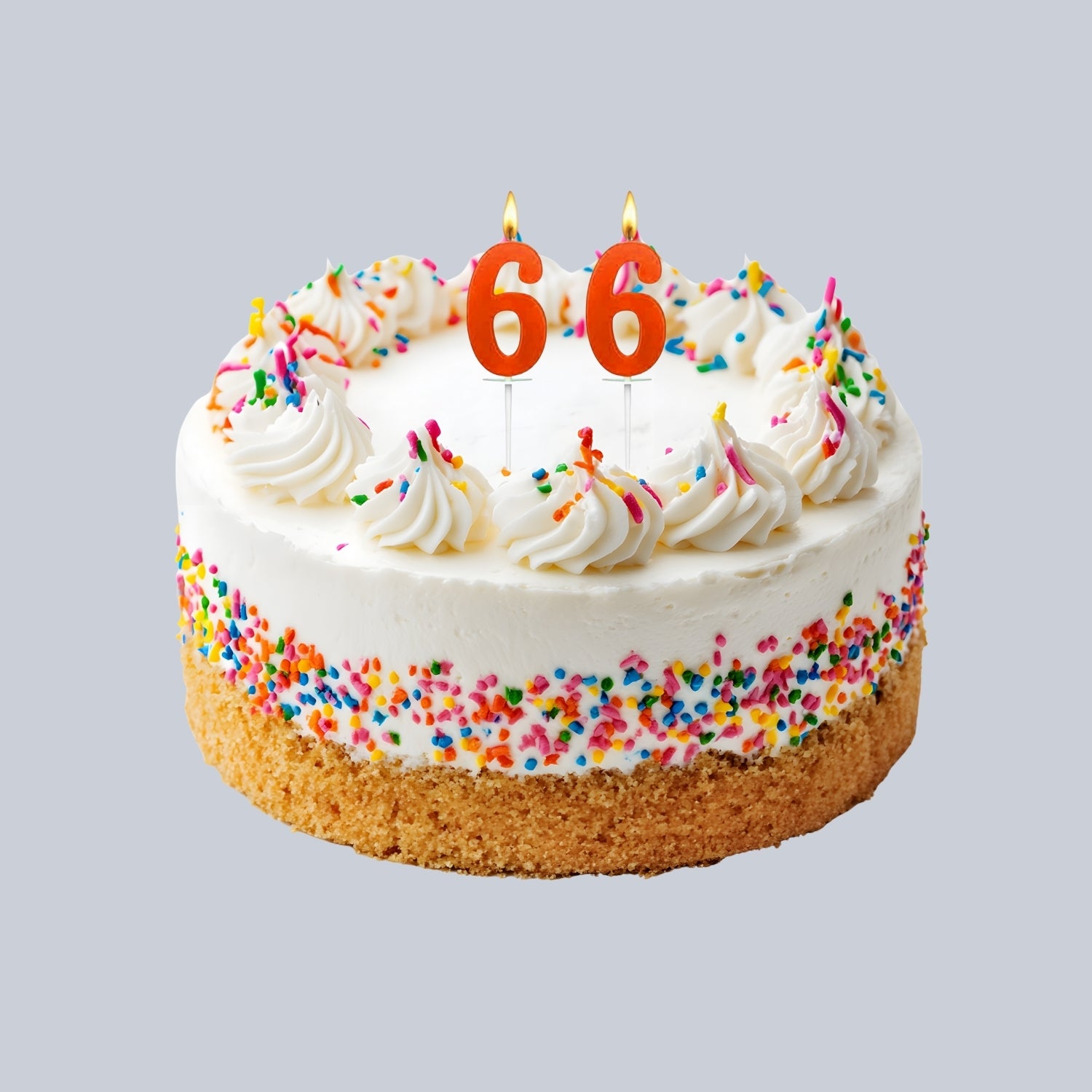 Birthday Number Candle for Cake Decoration | Numerical Birthday Candle for Kids & Adults | Happy Birthday Cake Candle for Home Parties, School Events - (Pack Of 2) - Apkamart #Style_No 6