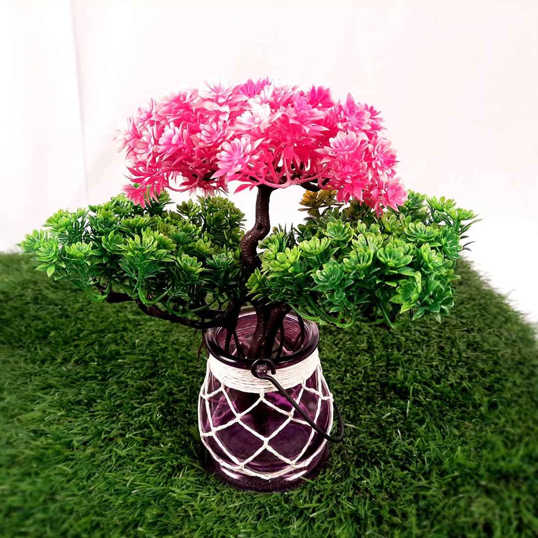 Handcrafted Glass Candle Holder with Net for Table Decor & Gifts - 8 Inch - Apkamart