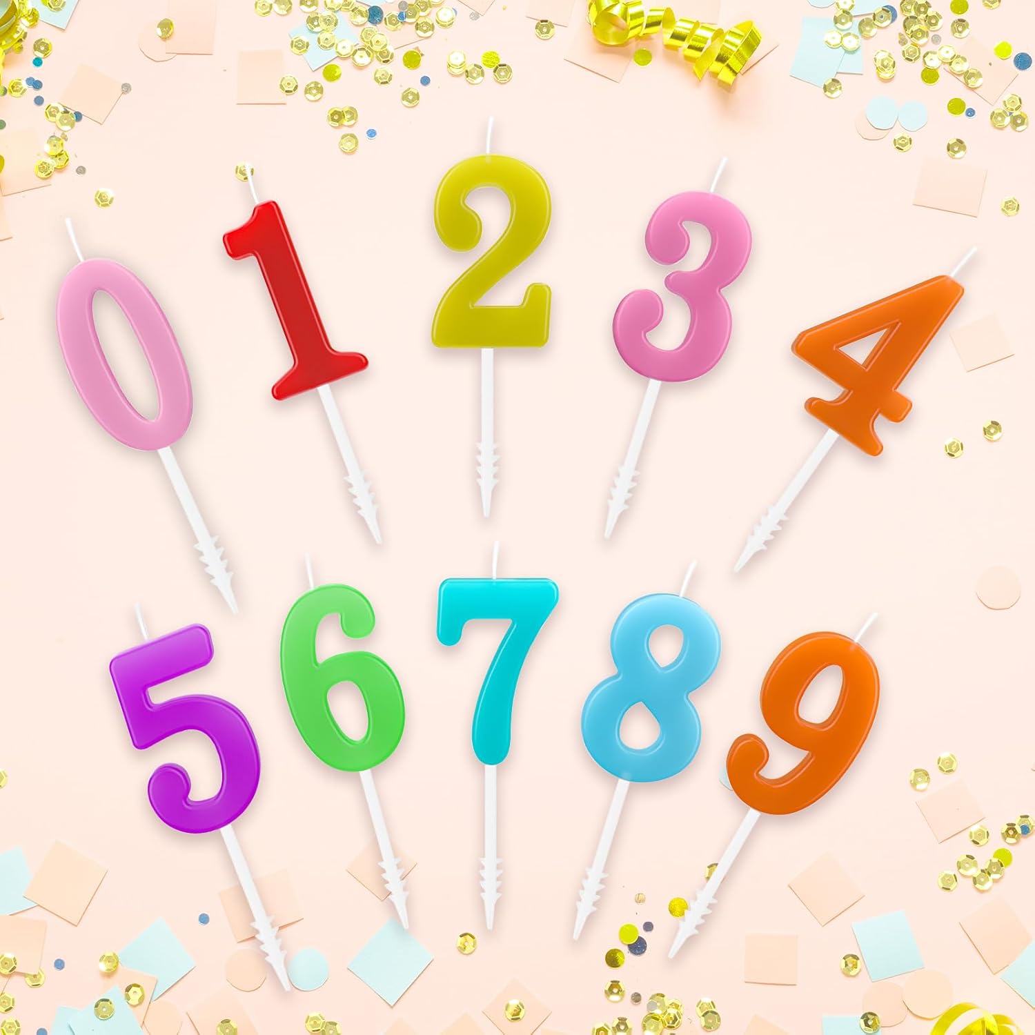 Birthday 0 To 9 Number Candle for Cake Decoration | Numerical Birthday Candle for Kids & Adults | Happy Birthday Cake Candle for Home Parties, School Events & Celebrations - Apkamart