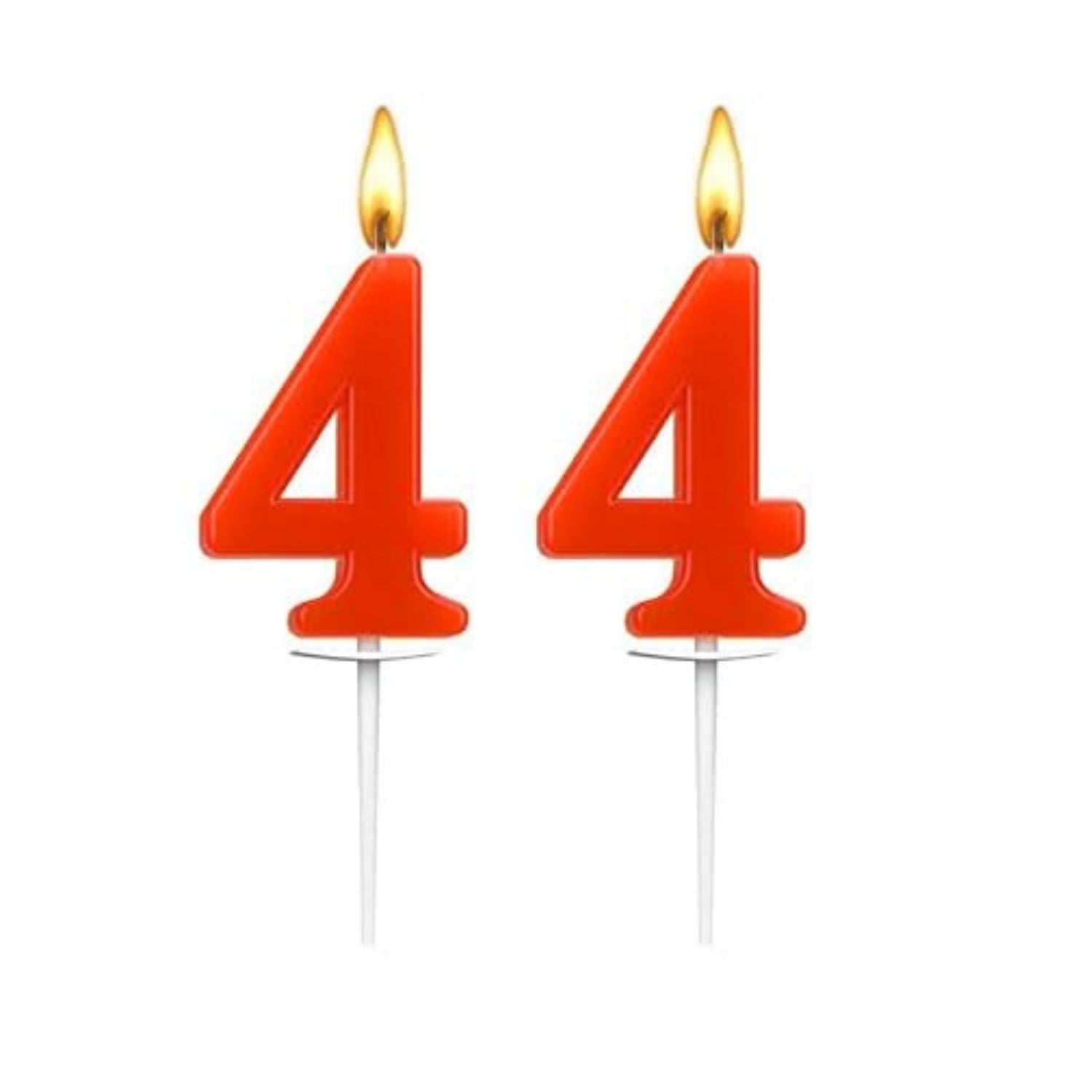 Birthday Number Candle for Cake Decoration | Numerical Birthday Candle for Kids & Adults | Happy Birthday Cake Candle for Home Parties, School Events - (Pack Of 2) - Apkamart #Style_No 4