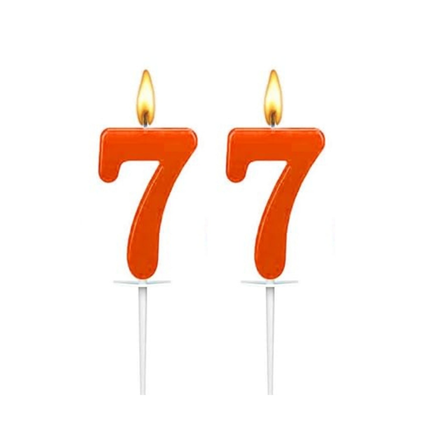 Birthday Number Candle for Cake Decoration | Numerical Birthday Candle for Kids & Adults | Happy Birthday Cake Candle for Home Parties, School Events - (Pack Of 2) - Apkamart #Style_No 7