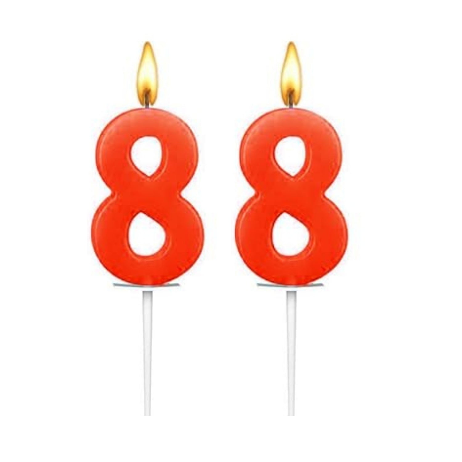 Birthday Number Candle for Cake Decoration | Numerical Birthday Candle for Kids & Adults | Happy Birthday Cake Candle for Home Parties, School Events - (Pack Of 2) - Apkamart #Style_No 8