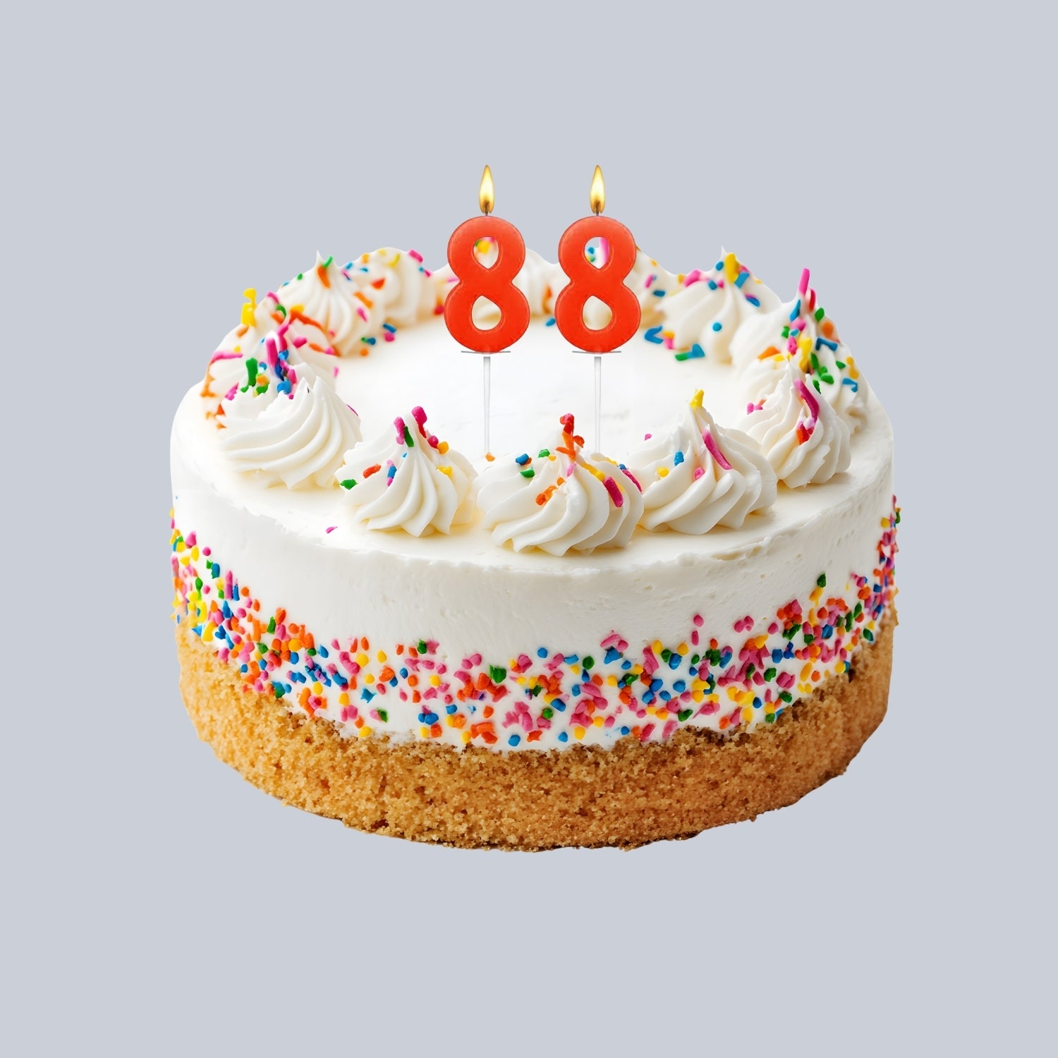 Birthday Number Candle for Cake Decoration | Numerical Birthday Candle for Kids & Adults | Happy Birthday Cake Candle for Home Parties, School Events - (Pack Of 2) - Apkamart #Style_No 8