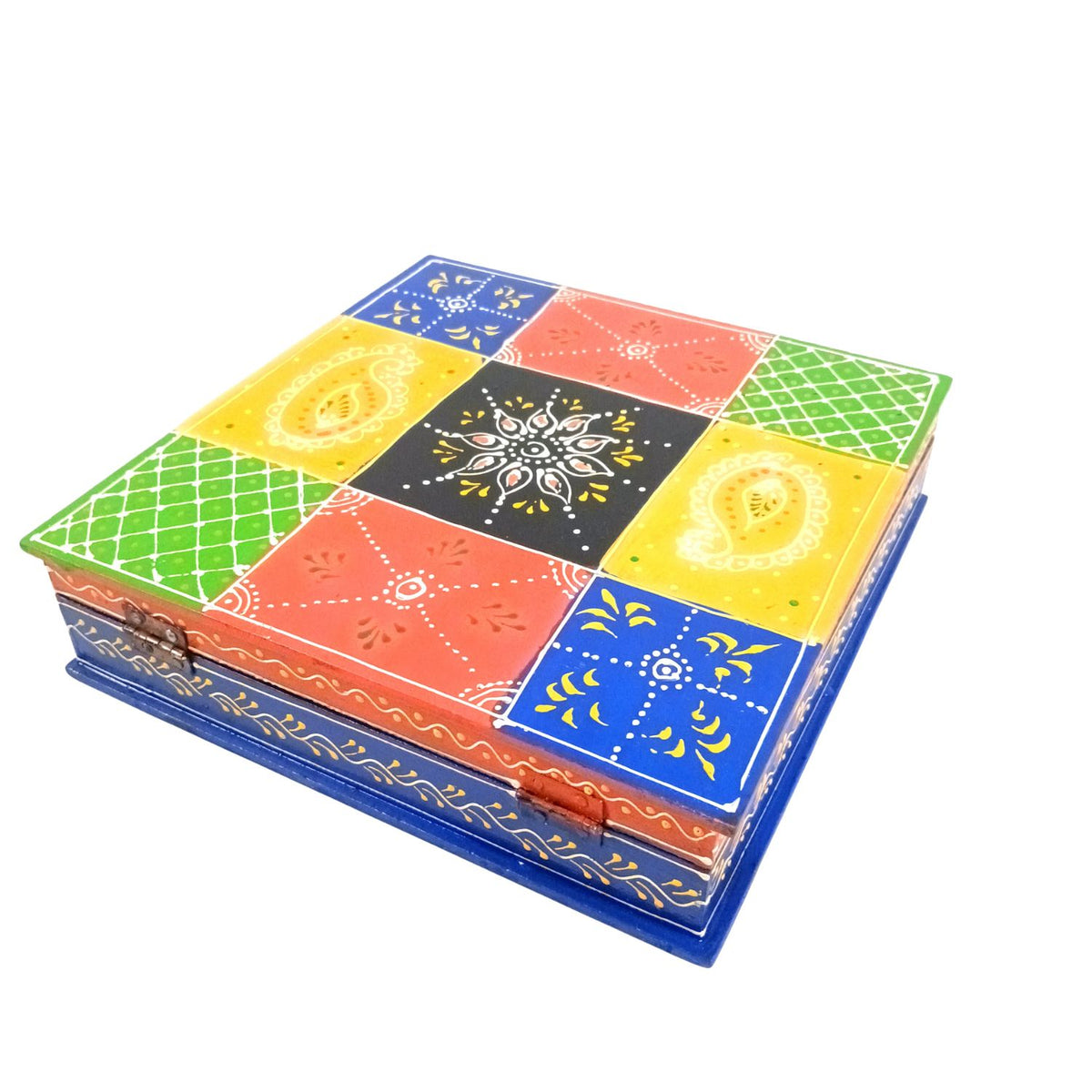 Wooden Dry Fruit Box - 6 Compartment- 10 Inch