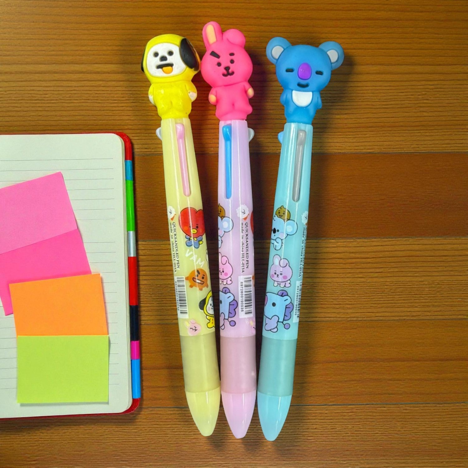 Cool & Stylish 3 in 1 Ballpoint pen - for Kids | Animal & Heart design on top |design ballpoint pen, creative pen | Best for Gift & Return Gift Pack of 2 - Apkamart #Style_Pack Of 3